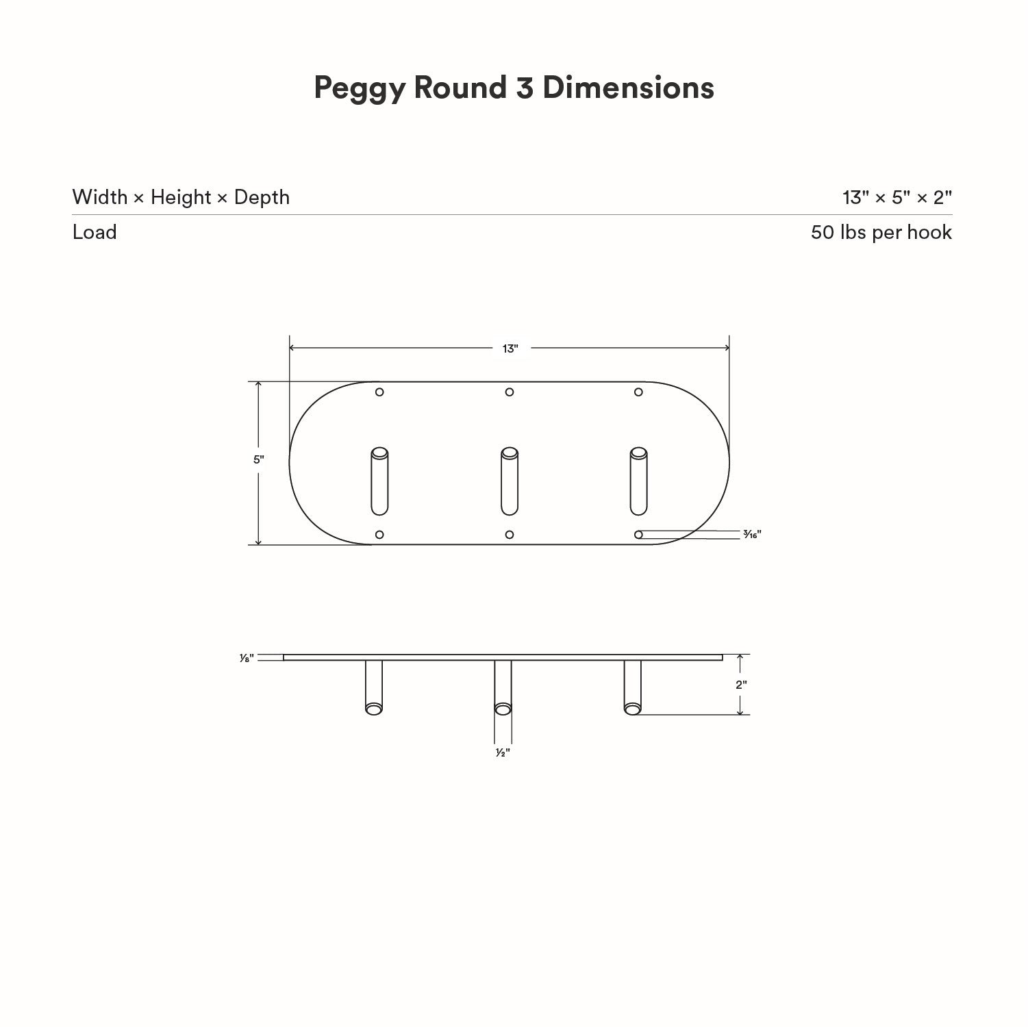 Peggy Round 3 Wall Hook