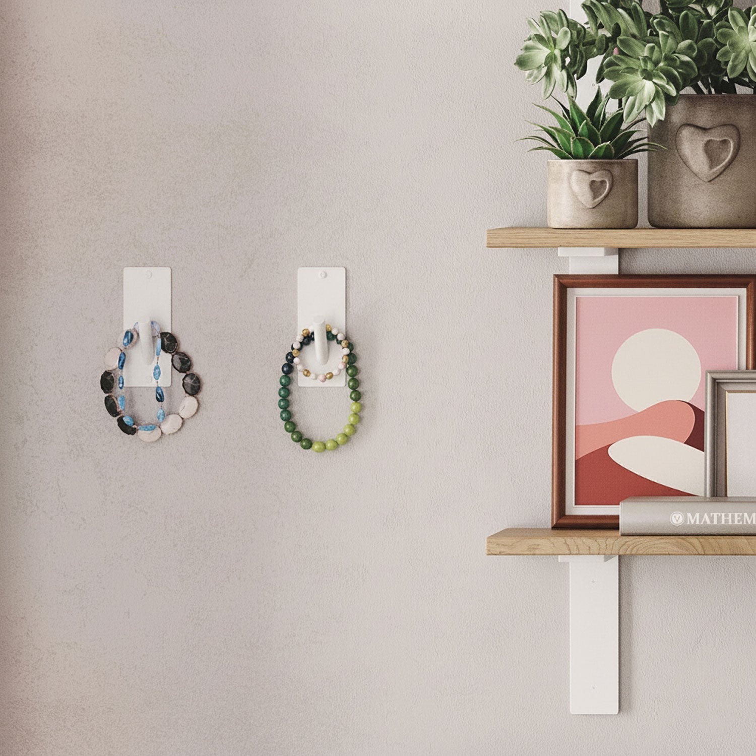 Peggy Square 1 Wall Hook - B&W