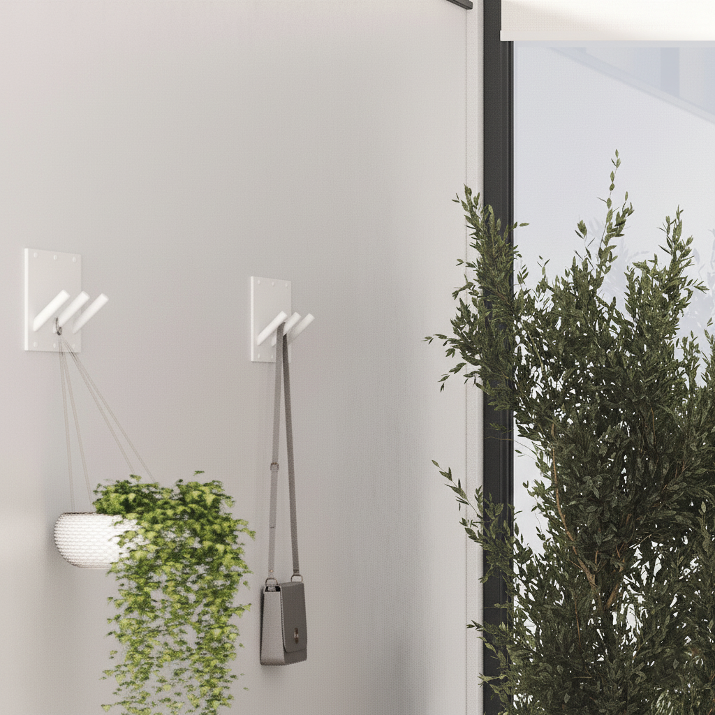 Peggy Square 3 Wall Hook - B&W