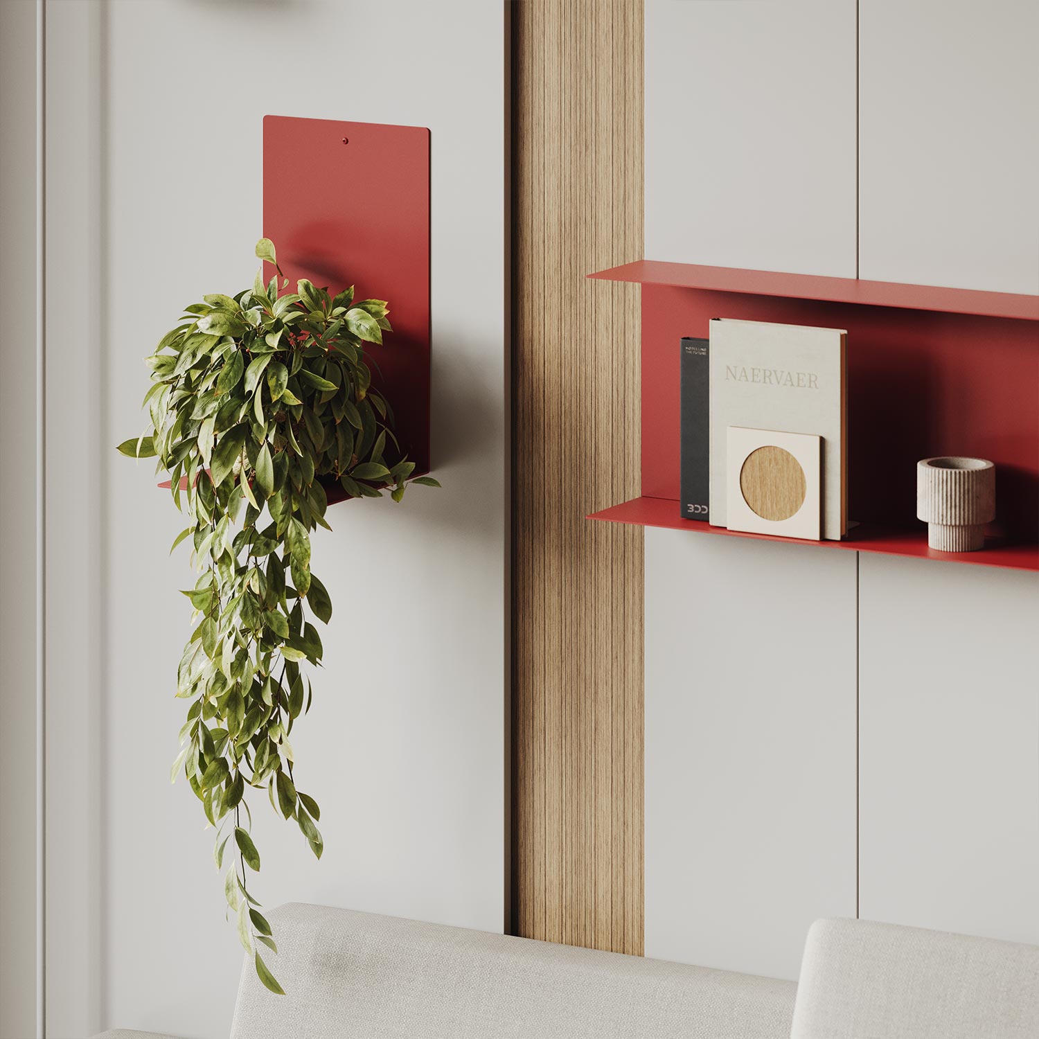 indoor wall mounted plant shelf Perch Square Plant Shelf 10" / Clear Matte