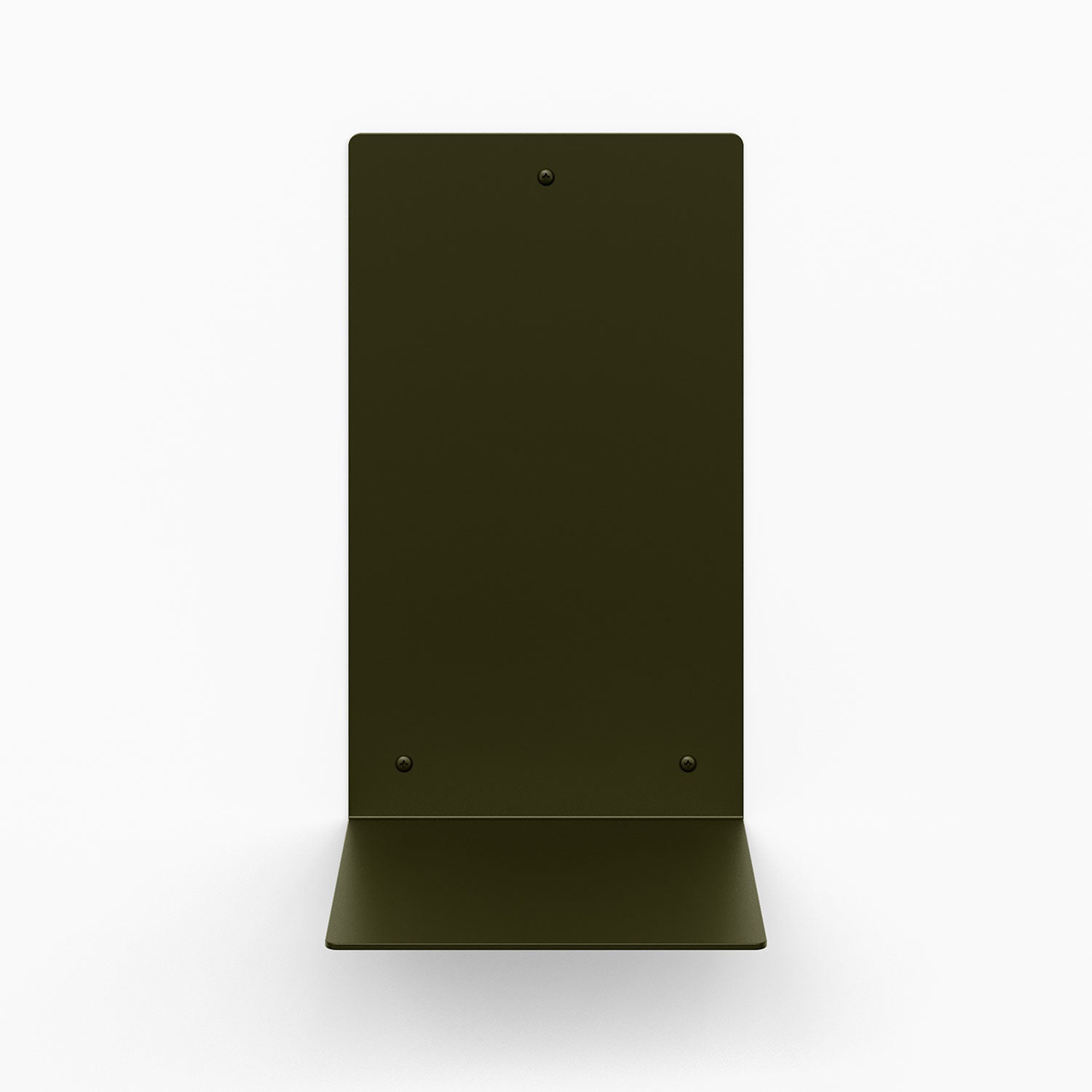 Perch Square Plant Shelf in forest green steel with durable, minimalist floating shelf design for wall display and organization