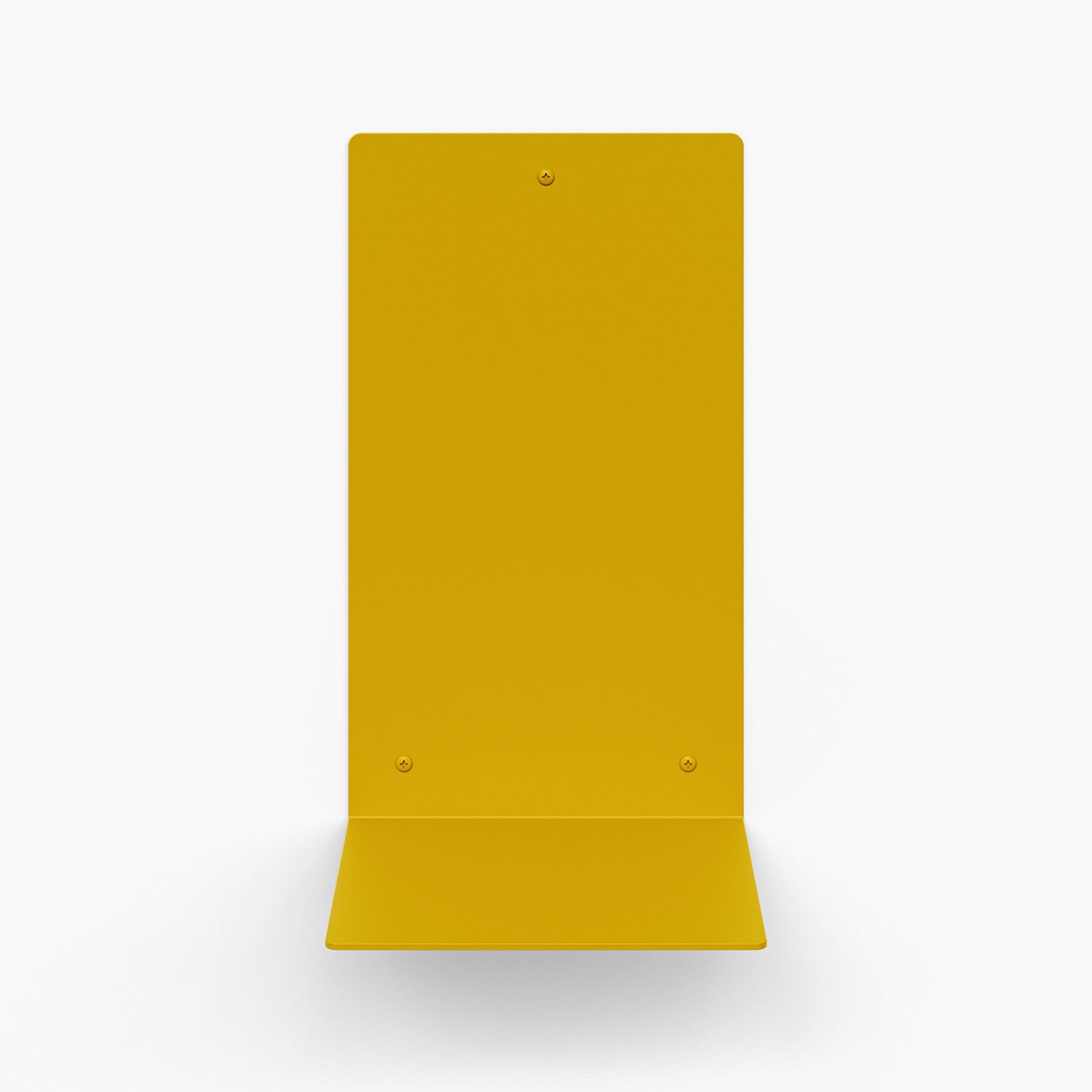 Perch Square Plant Shelf in honey mustard steel with sleek, sturdy floating design for modern wall display and organization