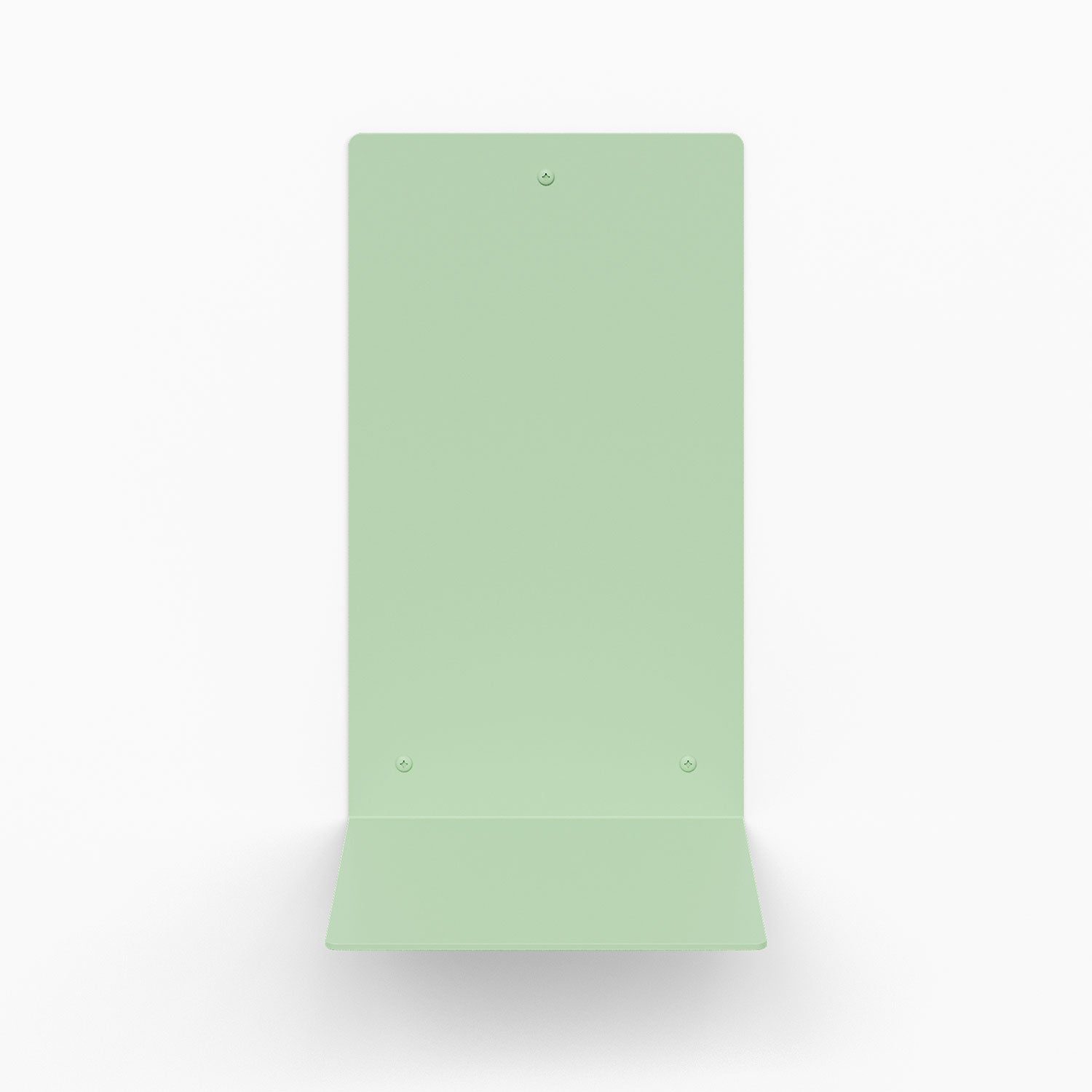 Perch Square Plant Shelf in mint green steel with clean, modern floating design for stylish wall display and organization