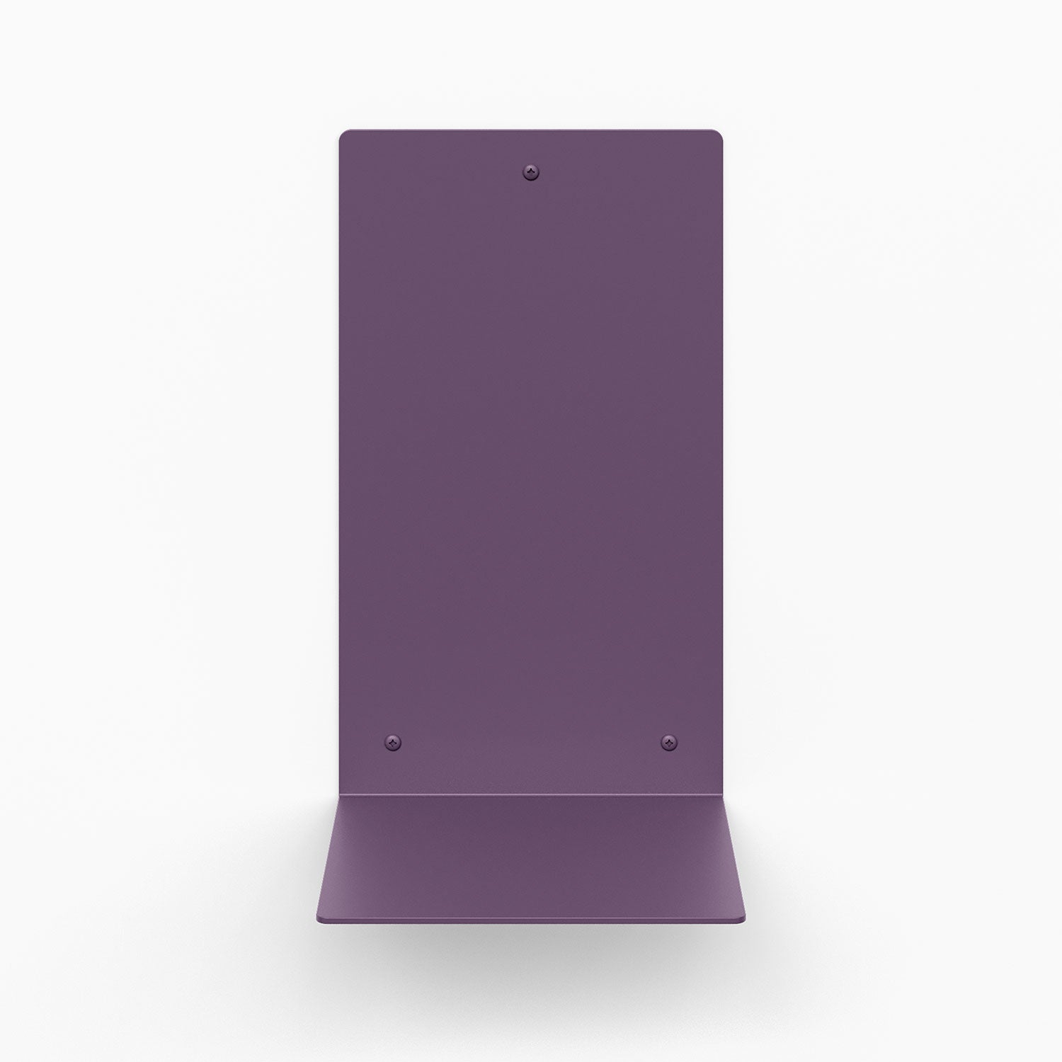 Perch Square Plant Shelf in purple steel with minimalist floating design for stylish wall display and organization