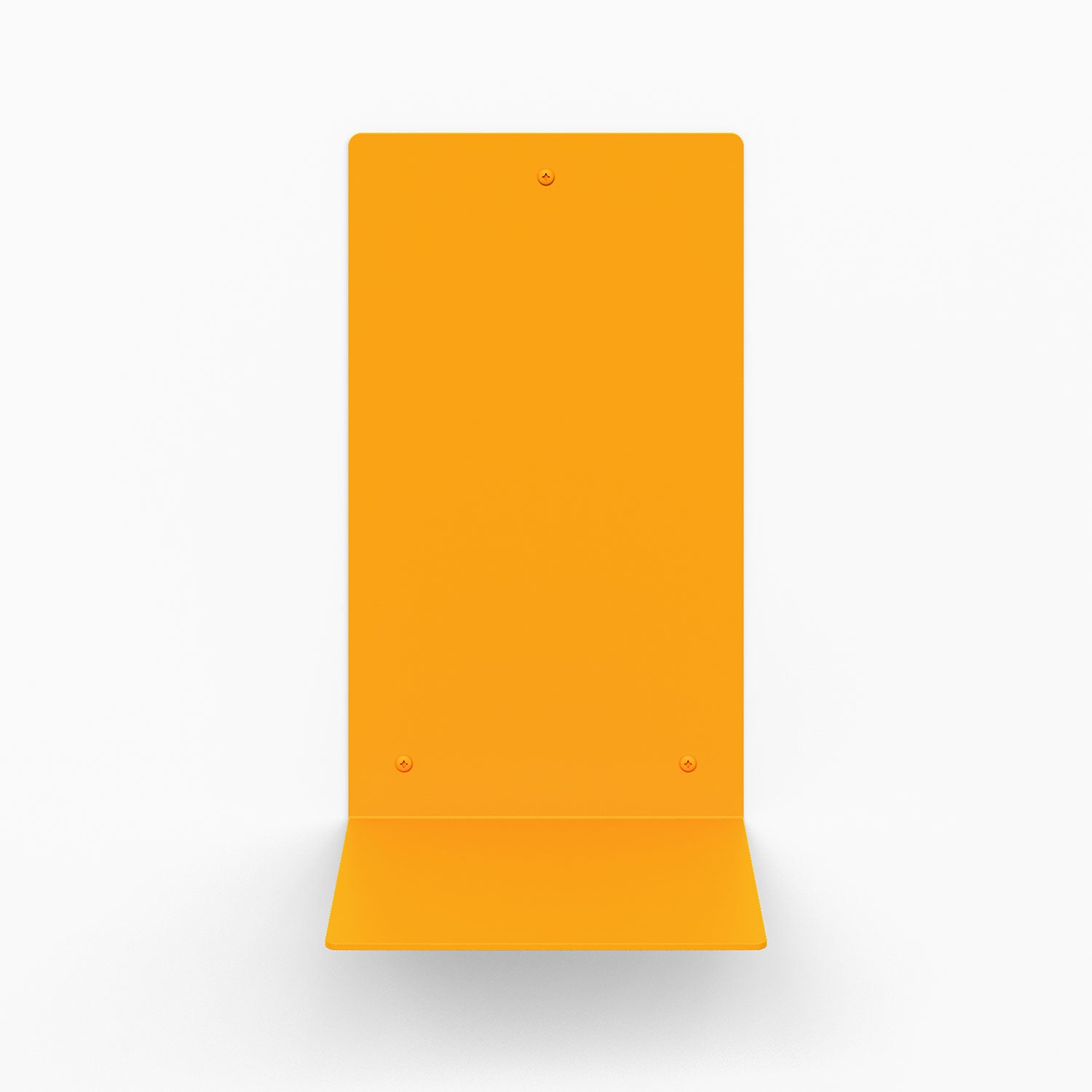 Perch Square Plant Shelf in vibrant orange steel with sleek, functional floating design for modern wall display and organization