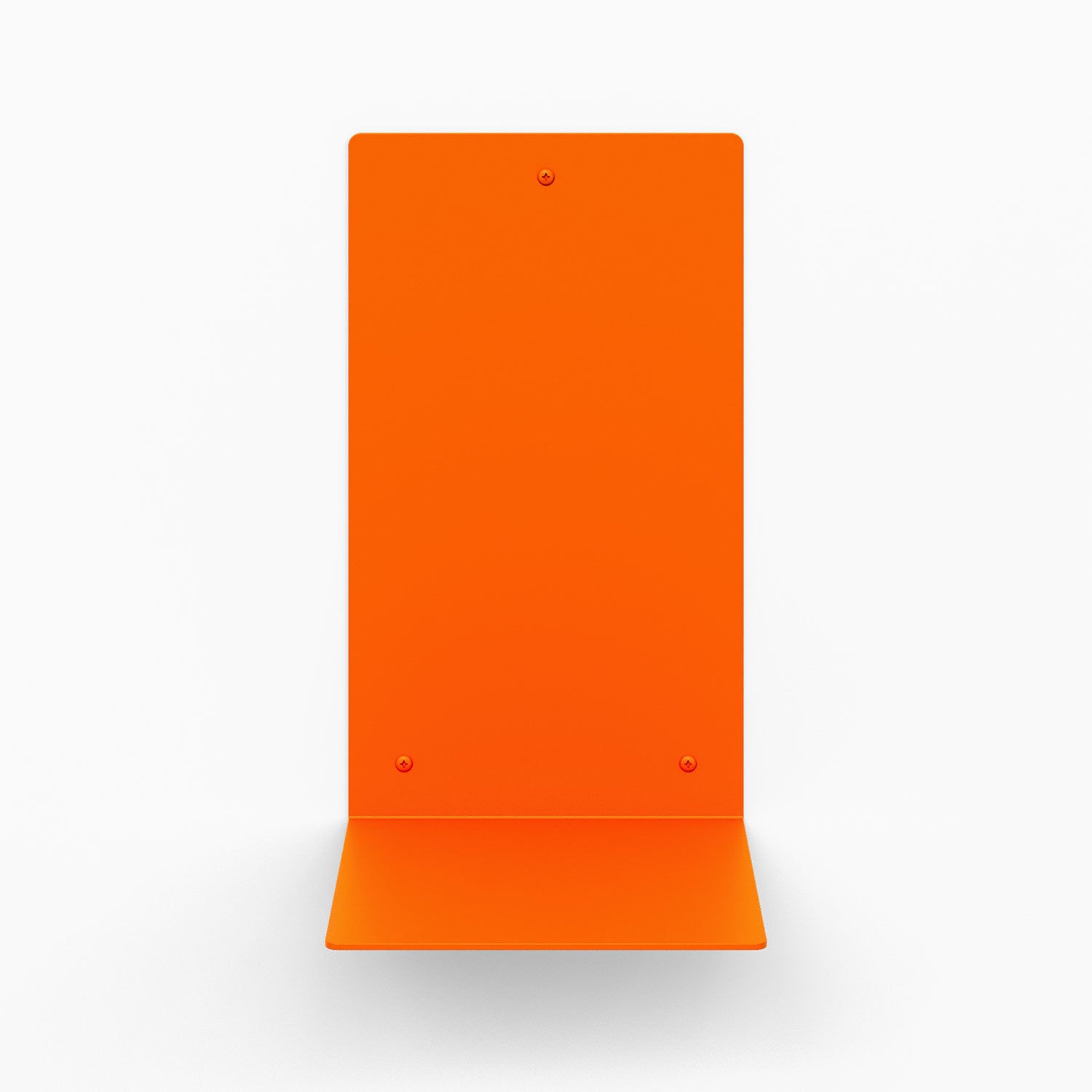 Perch Square Plant Shelf in bright orange steel with minimalist floating design for bold wall display and organization