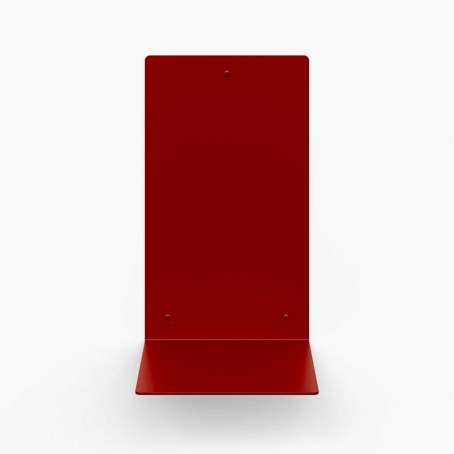 Perch Square Plant Shelf in rich red steel with sturdy minimalist floating design for compact wall display and organization