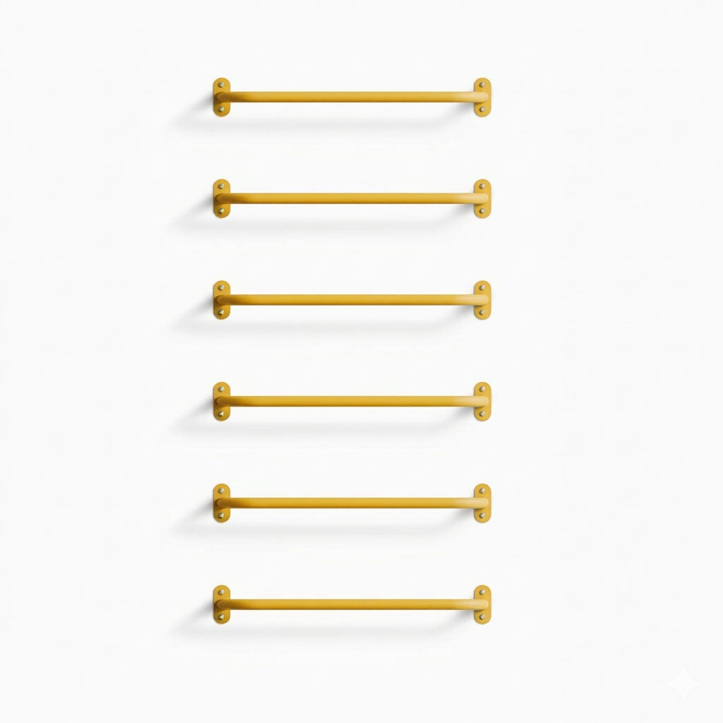 Randle 24" Monkey Bars + Wall Ladder - Bulk Clearance in honeymustard steel for sturdy wall-mounted climbing accessory