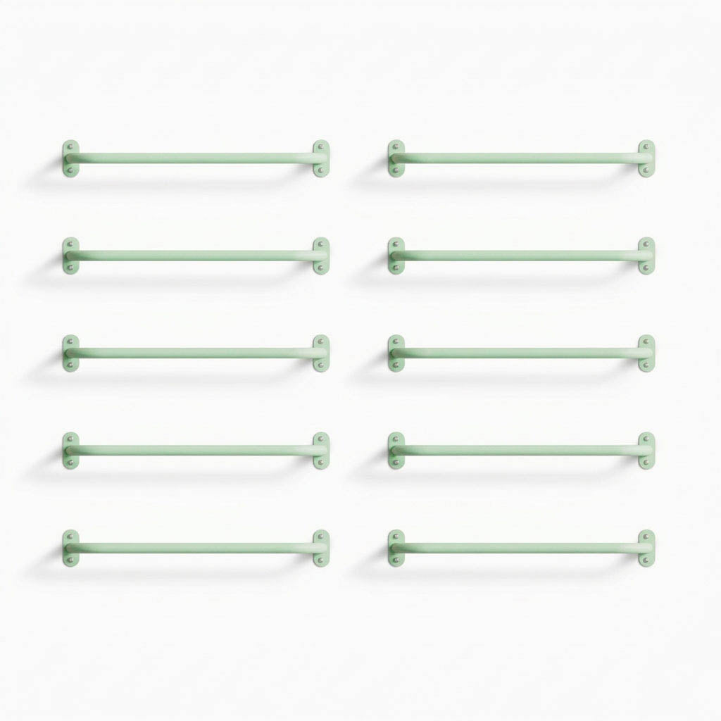 Randle 24" Monkey Bars + Wall Ladder - Bulk Clearance in mint green steel for sturdy wall-mounted climbing and play accessory