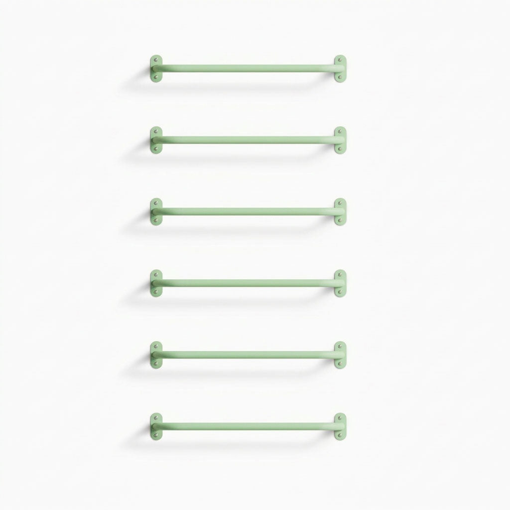 Randle 24" Monkey Bars + Wall Ladder - Bulk Clearance in mint green steel for sturdy wall-mounted climbing and play accessory