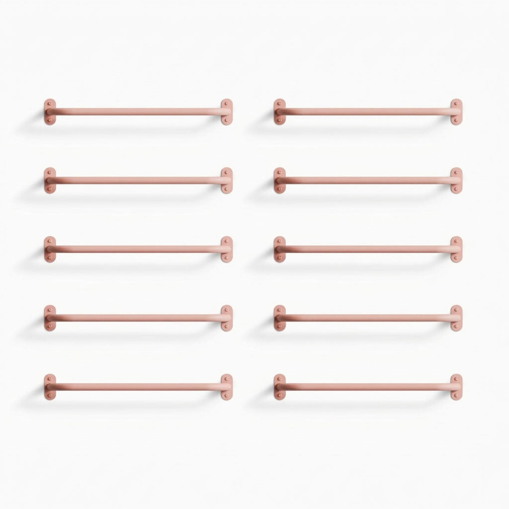 Randle 24" Monkey Bars + Wall Ladder - Bulk Clearance in pink steel for durable wall-mounted climbing and play accessory