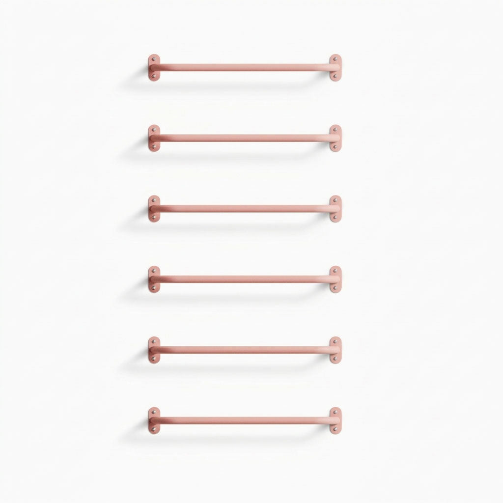 Randle 24" Monkey Bars + Wall Ladder - Bulk Clearance in pink steel for durable wall-mounted climbing and play accessory