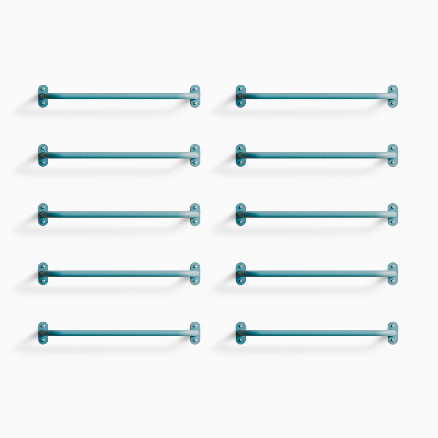 Randle 24" Monkey Bars + Wall Ladder - Bulk Clearance in steely blue steel for sturdy wall-mounted climbing and play setup