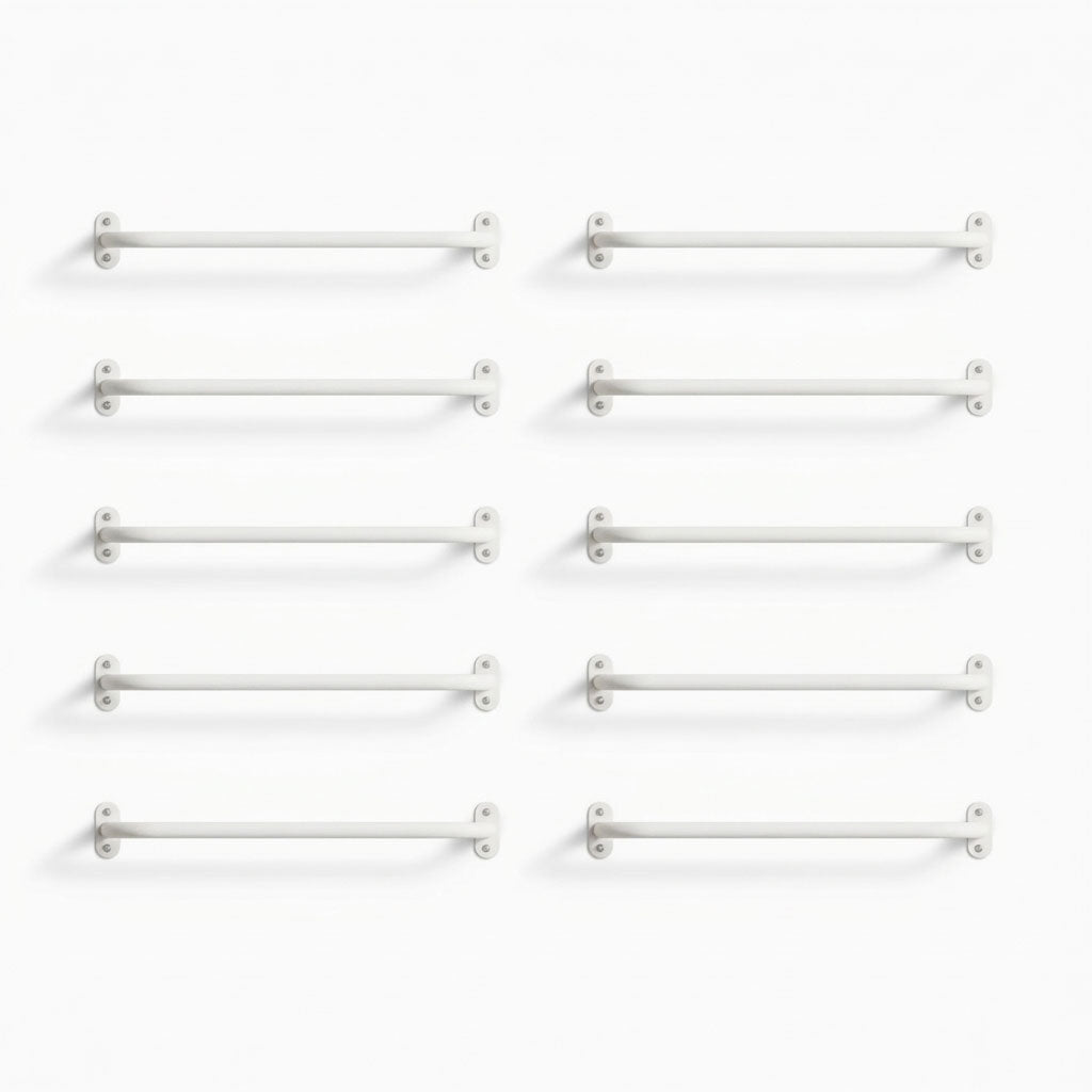 Randle 24" Monkey Bars + Wall Ladder - Bulk Clearance in white steel for minimalist wall-mounted climbing and play accessory