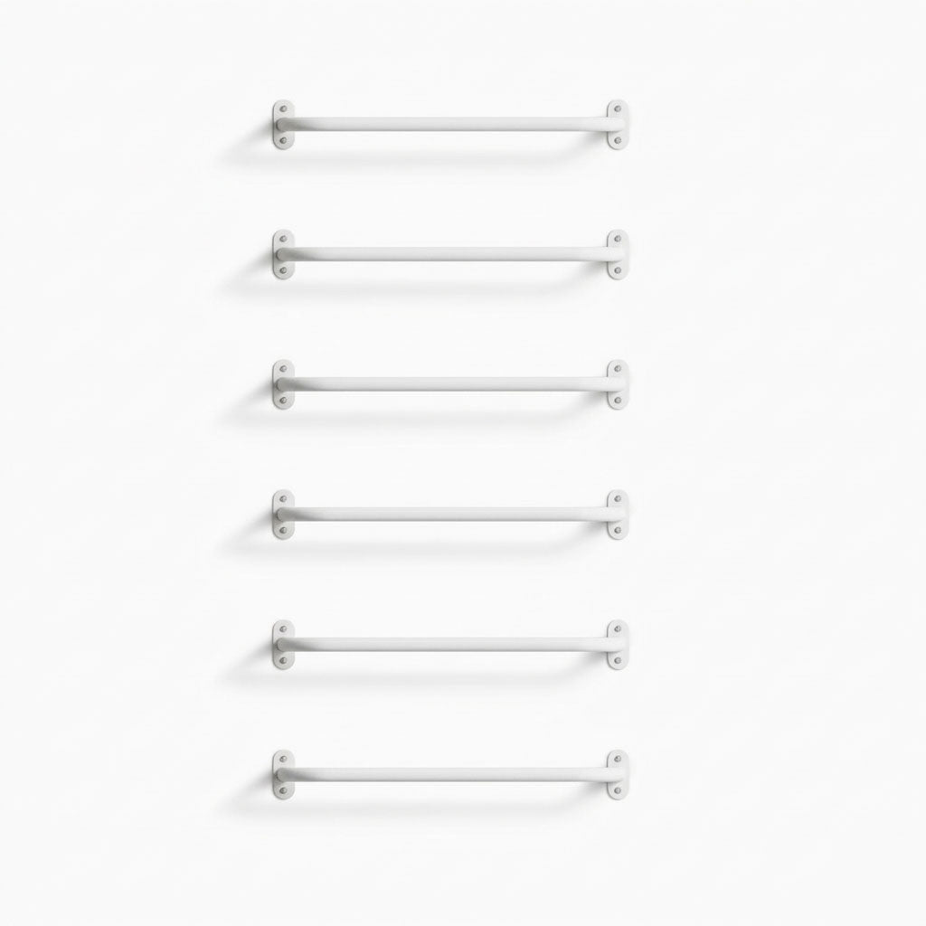 Randle 24" Monkey Bars + Wall Ladder - Bulk Clearance in white steel for sturdy wall-mounted climbing and play accessory