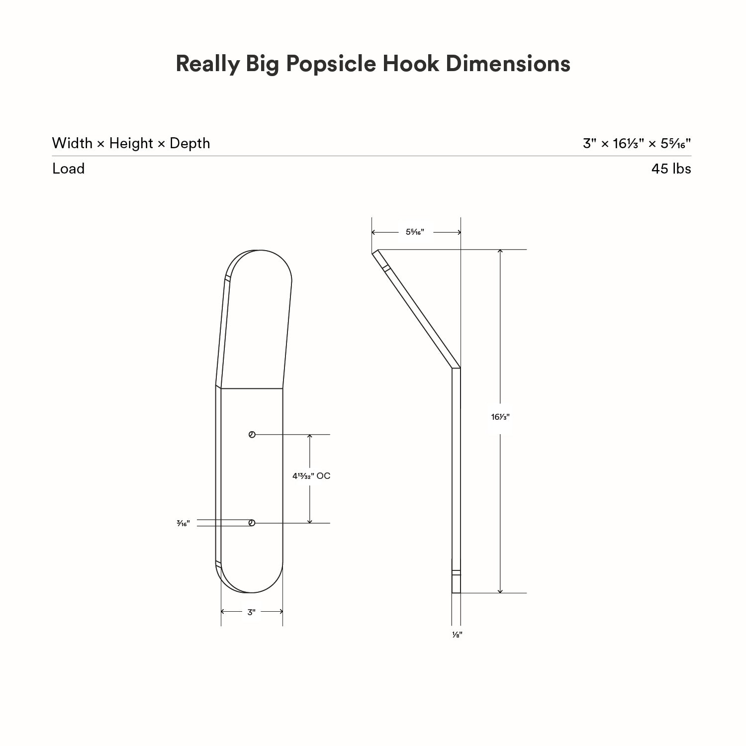 Really Big Popsicle Wall Hook