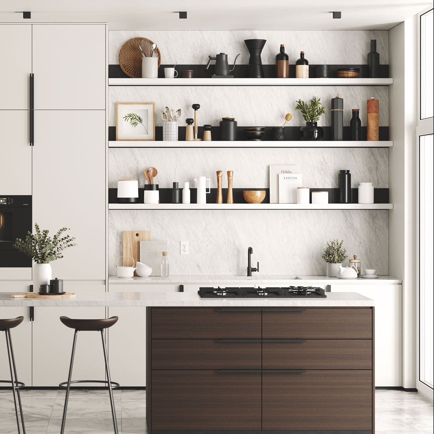 Skaksel Black Floating Shelf
