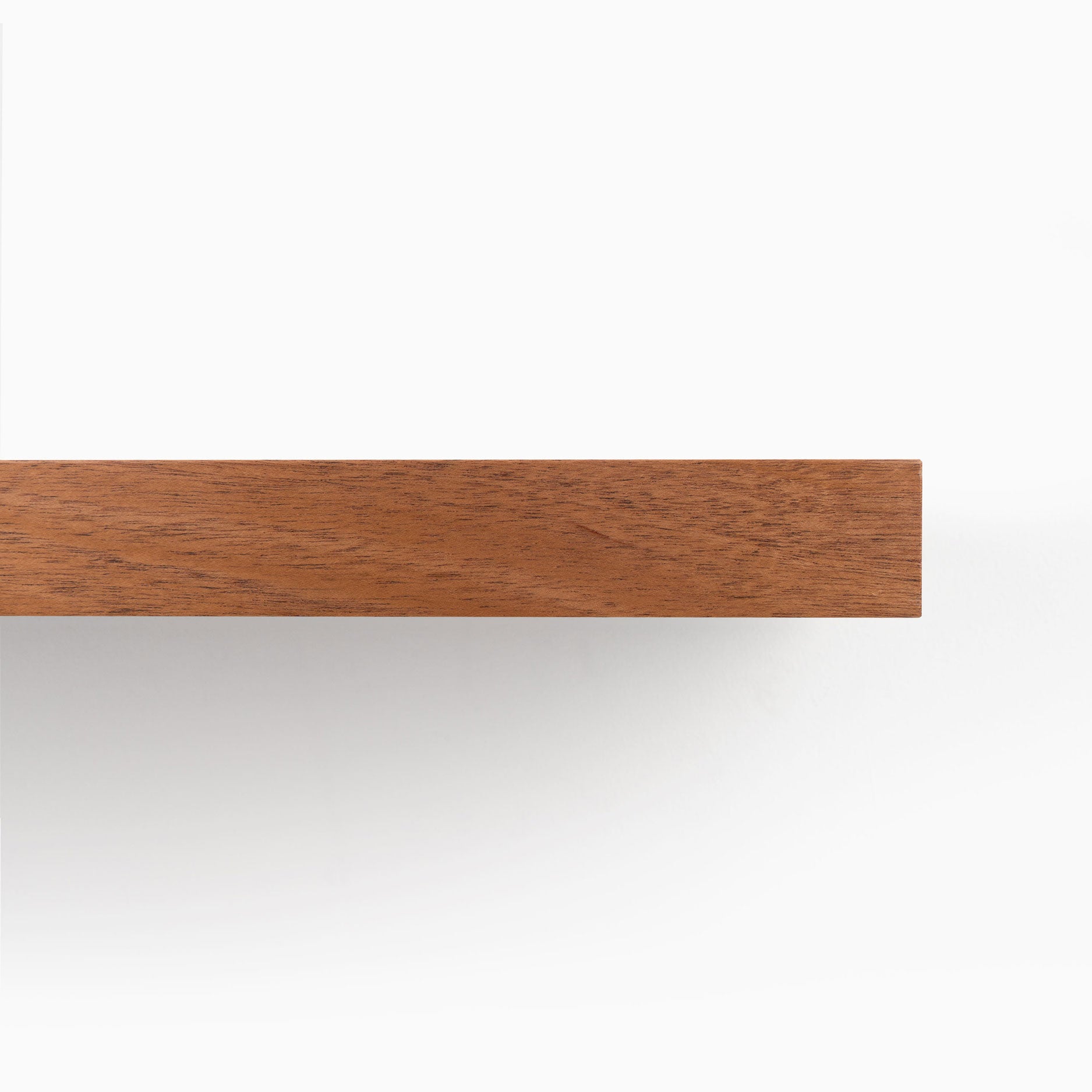 Mahogany Wood Slab showcasing smooth grain and rich warm tones for custom floating shelves or wall display.