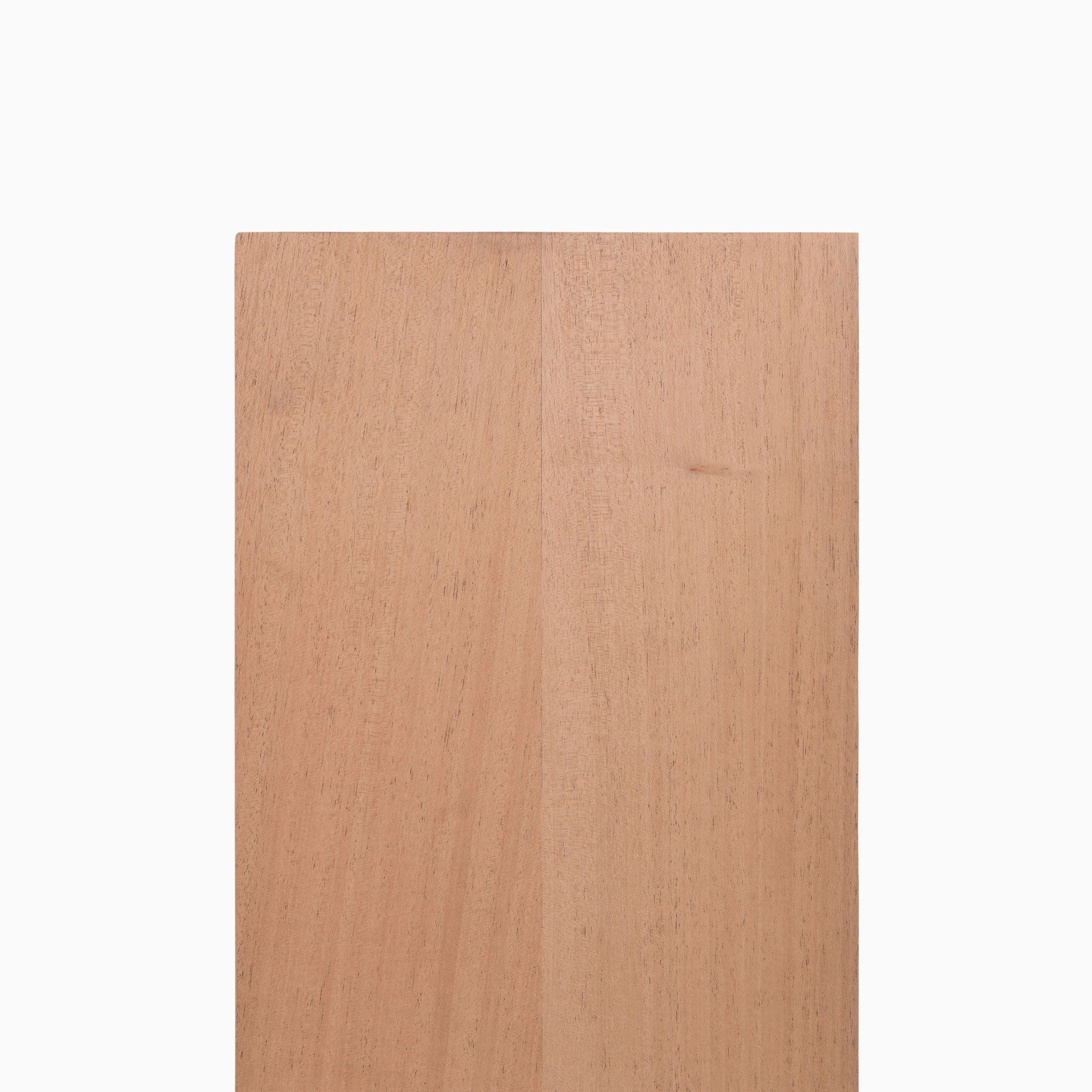 Unfinished Mahogany Wood Slab showcasing smooth grain and warm reddish-brown tones for versatile wood floating shelves