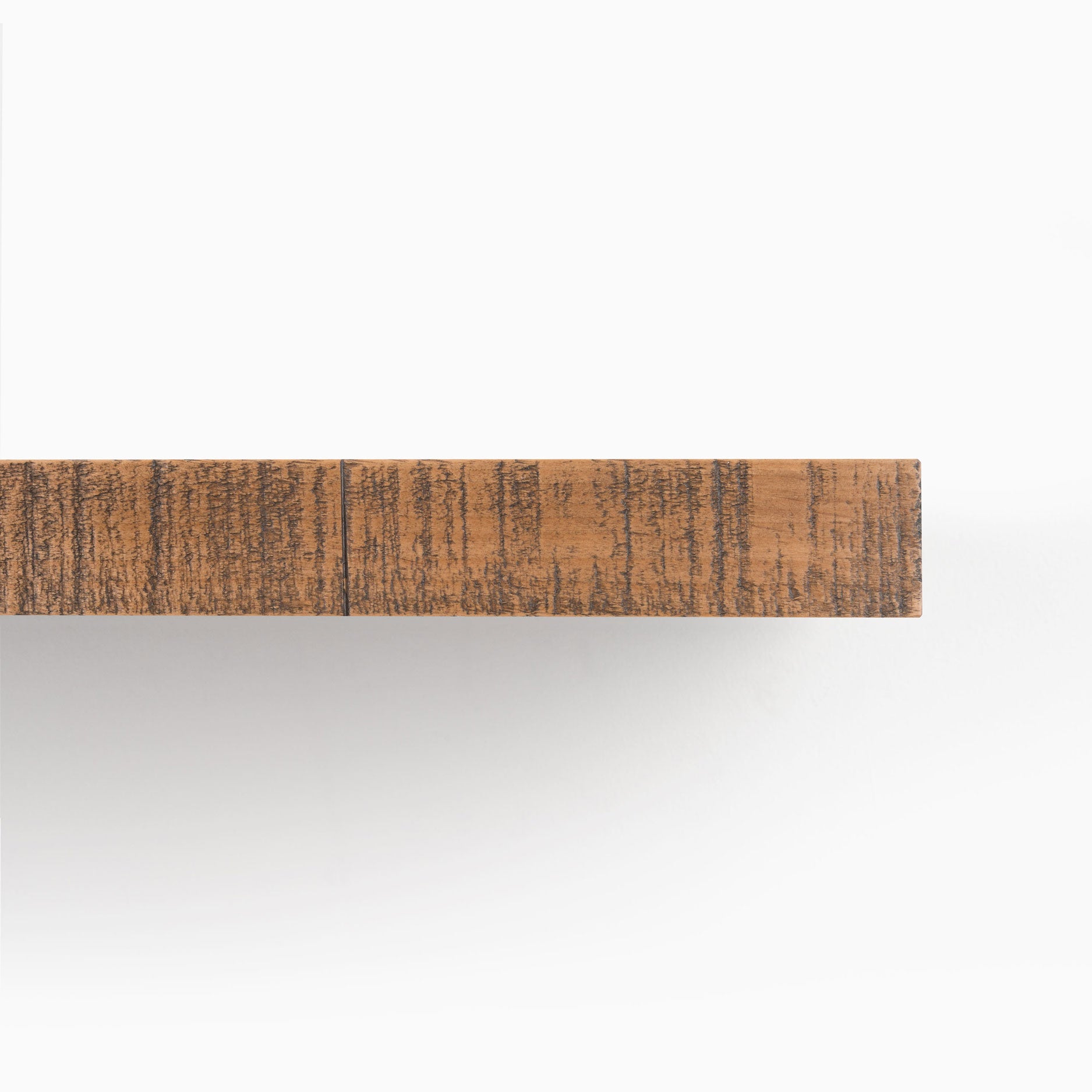 Nutmeg Rustic Wood Slab floating shelf with natural wood grain texture in a warm rustic finish for stylish wall display.