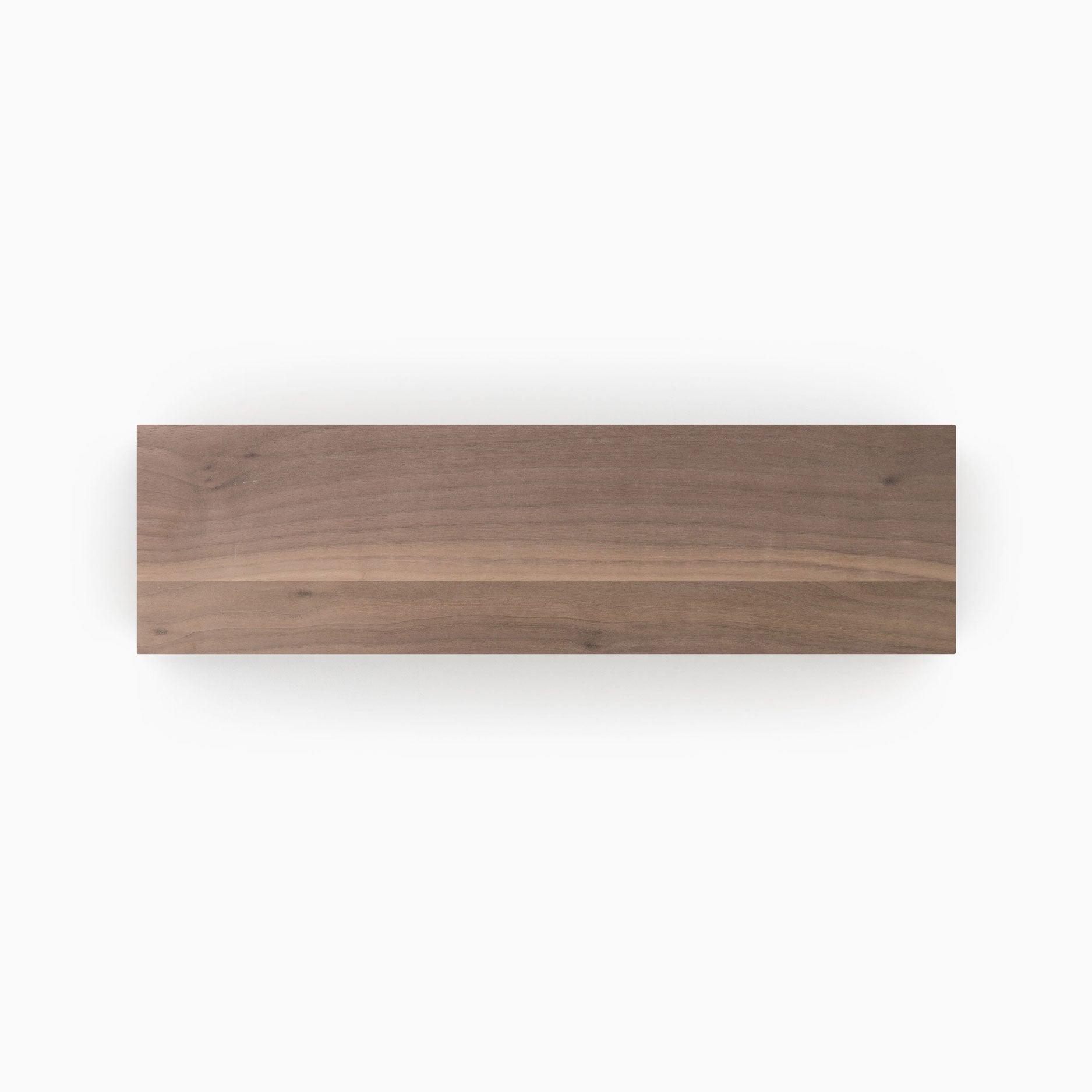 Unfinished Walnut Wood Slab in natural wood tones, perfect for custom floating shelves or wall display projects.
