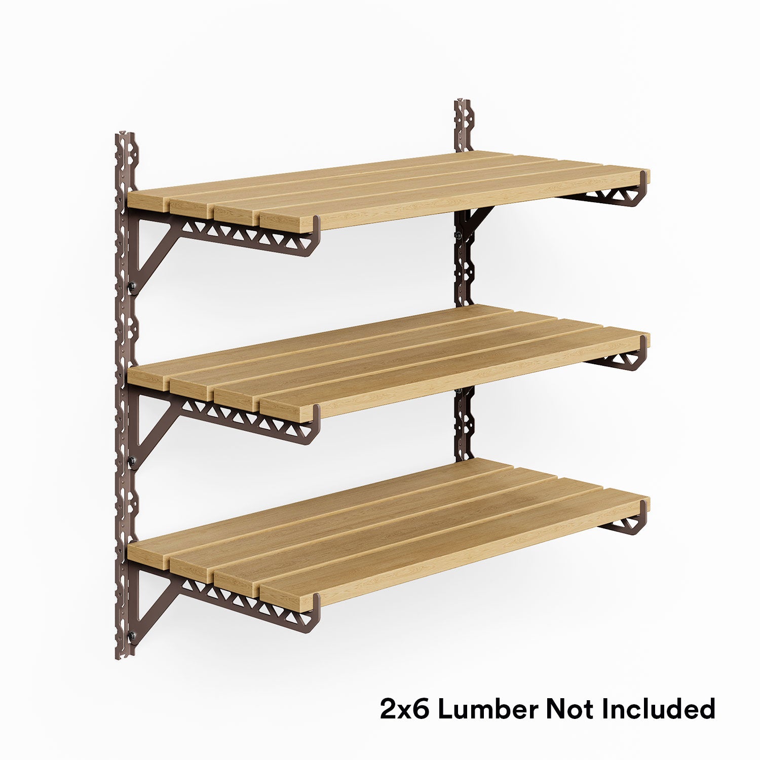 Studly Wall Storage 2x6 Shelf System (3 Shelf)