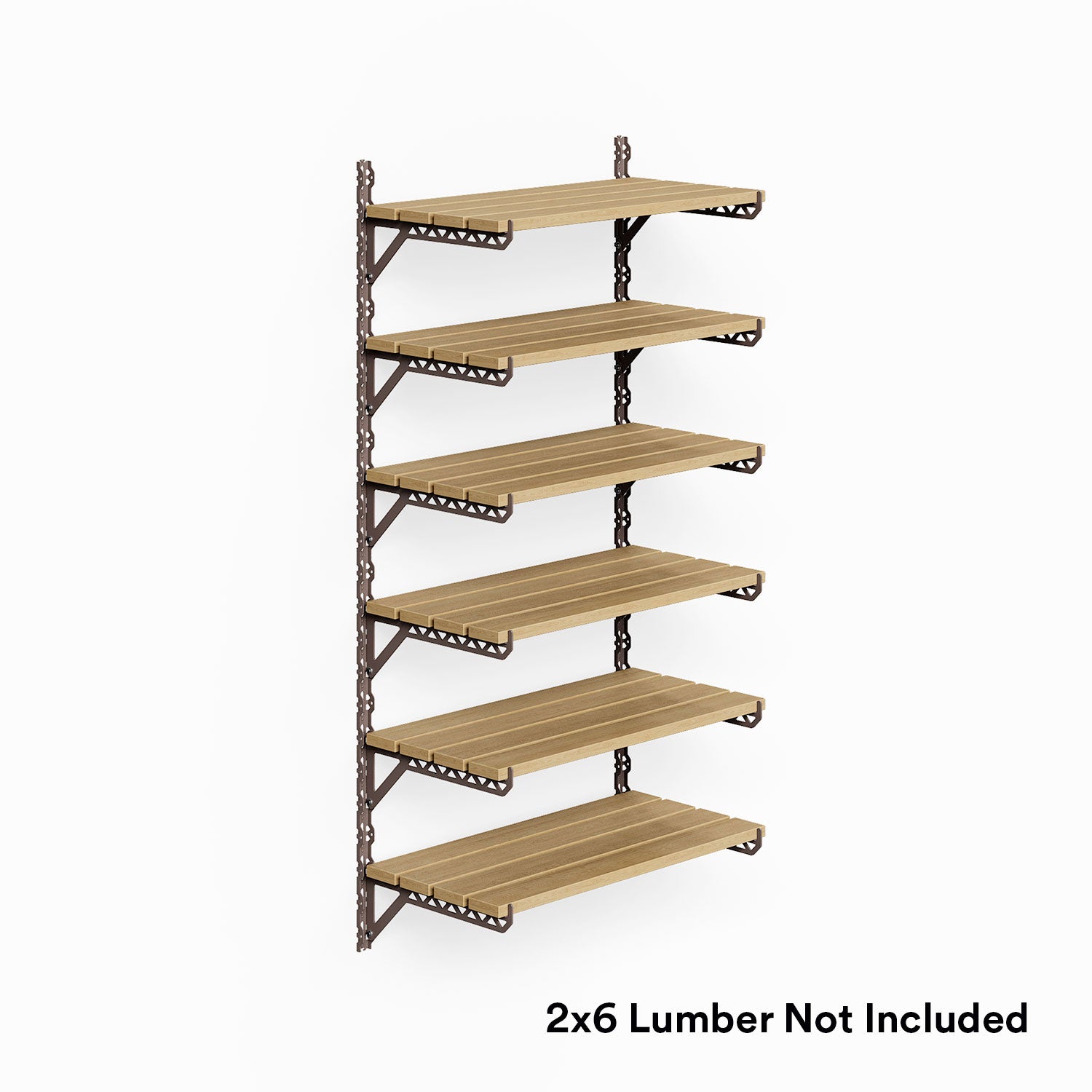 Studly Wall Storage 2x6 Shelf System (6 Shelf)