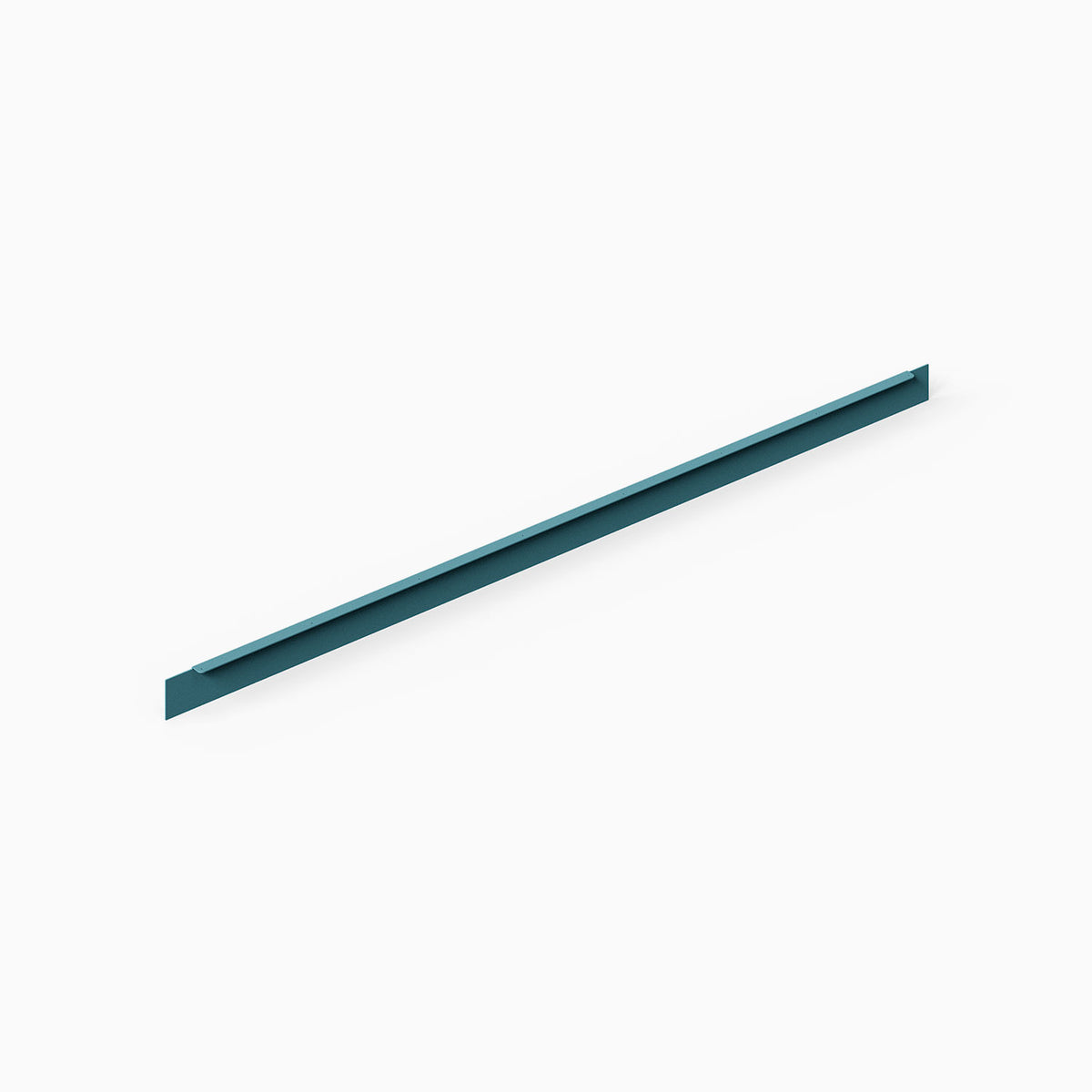 Well Well Toe Kick slim teal metal baseboard accessory for discreet under cabinet organization and a clean minimalist finish
