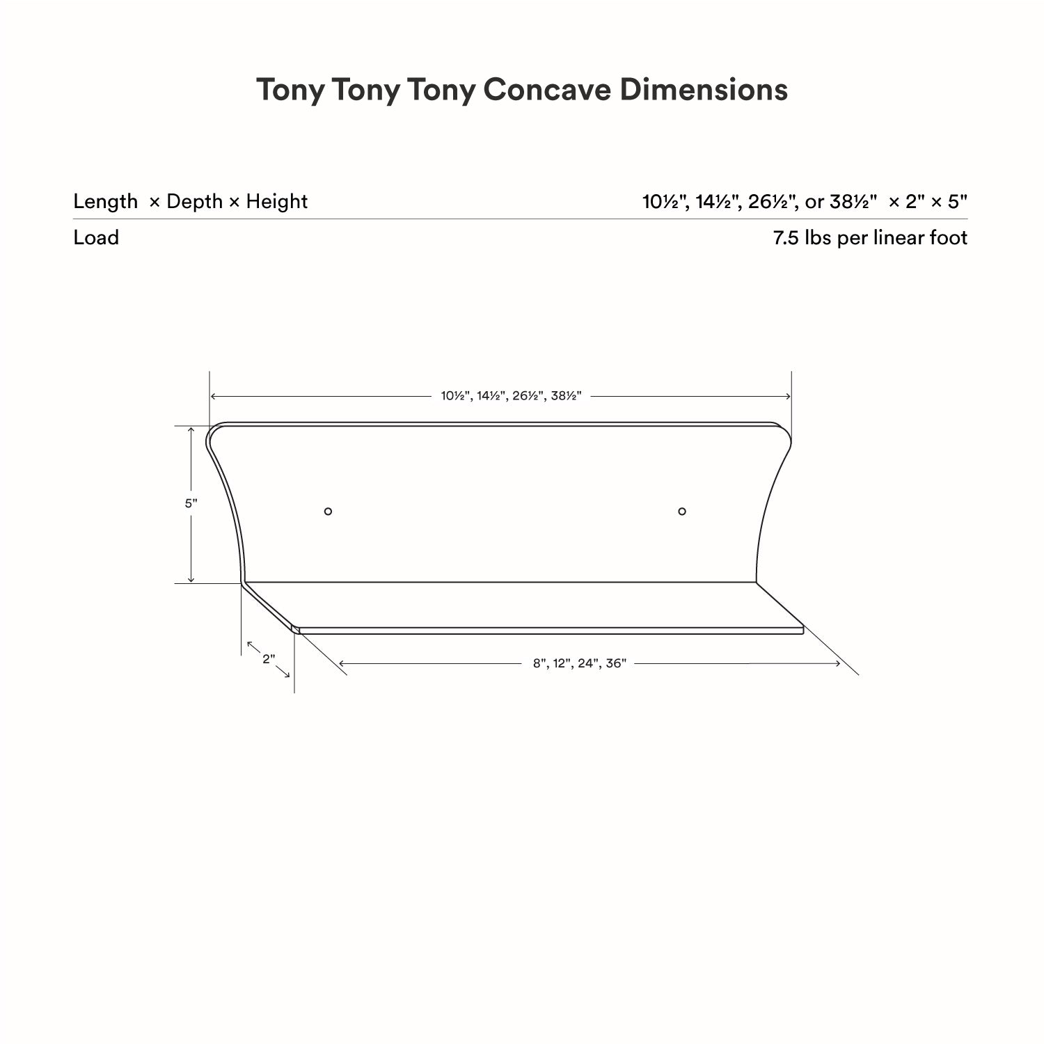 Tony Tony Tony Concave Shelf