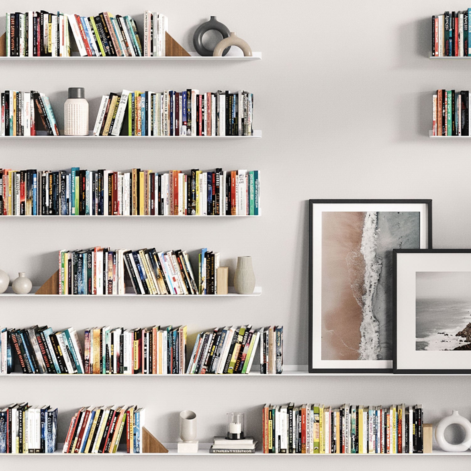 Tromso FM1 Steel Floating Shelf - B&W