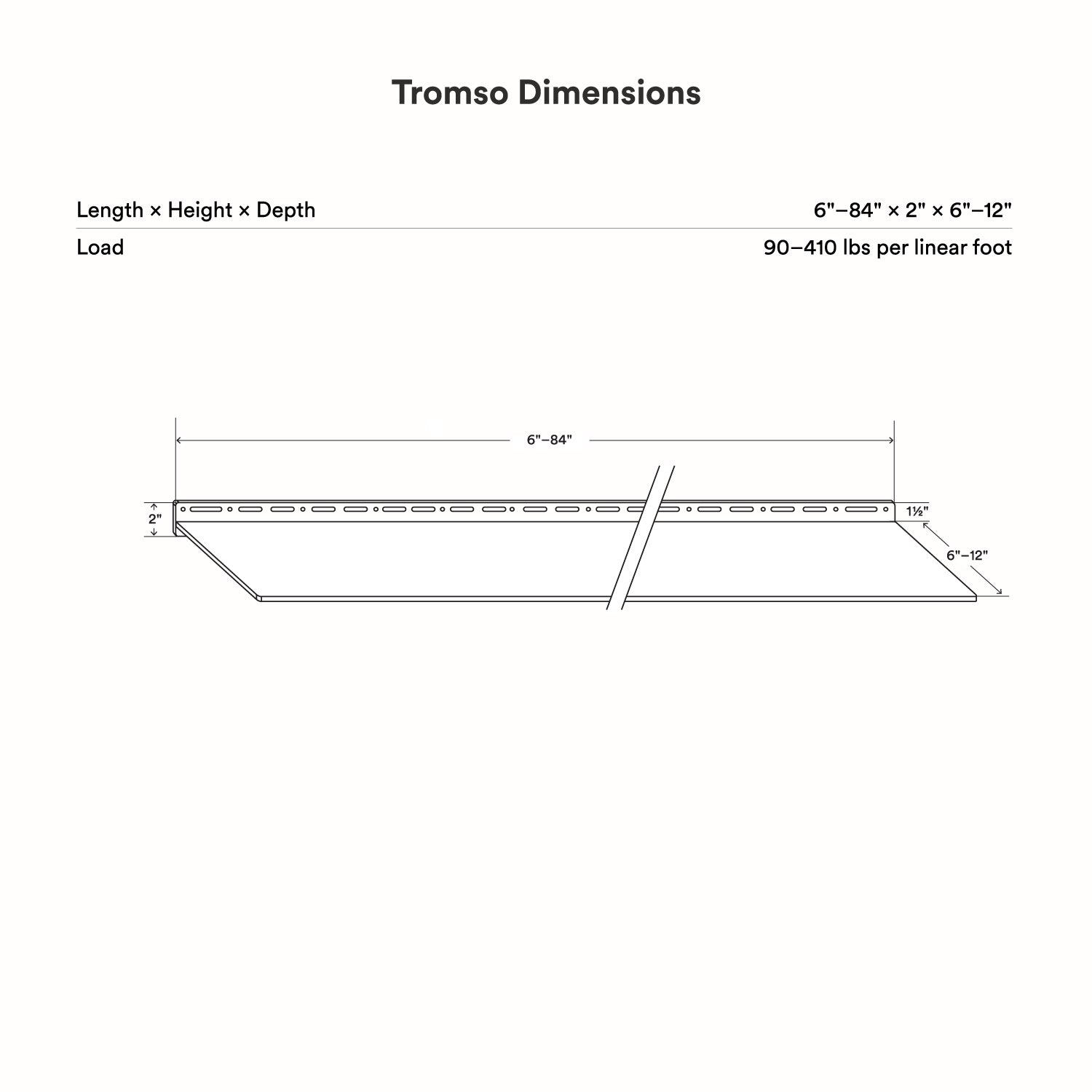 Tromso Steel Floating Shelf