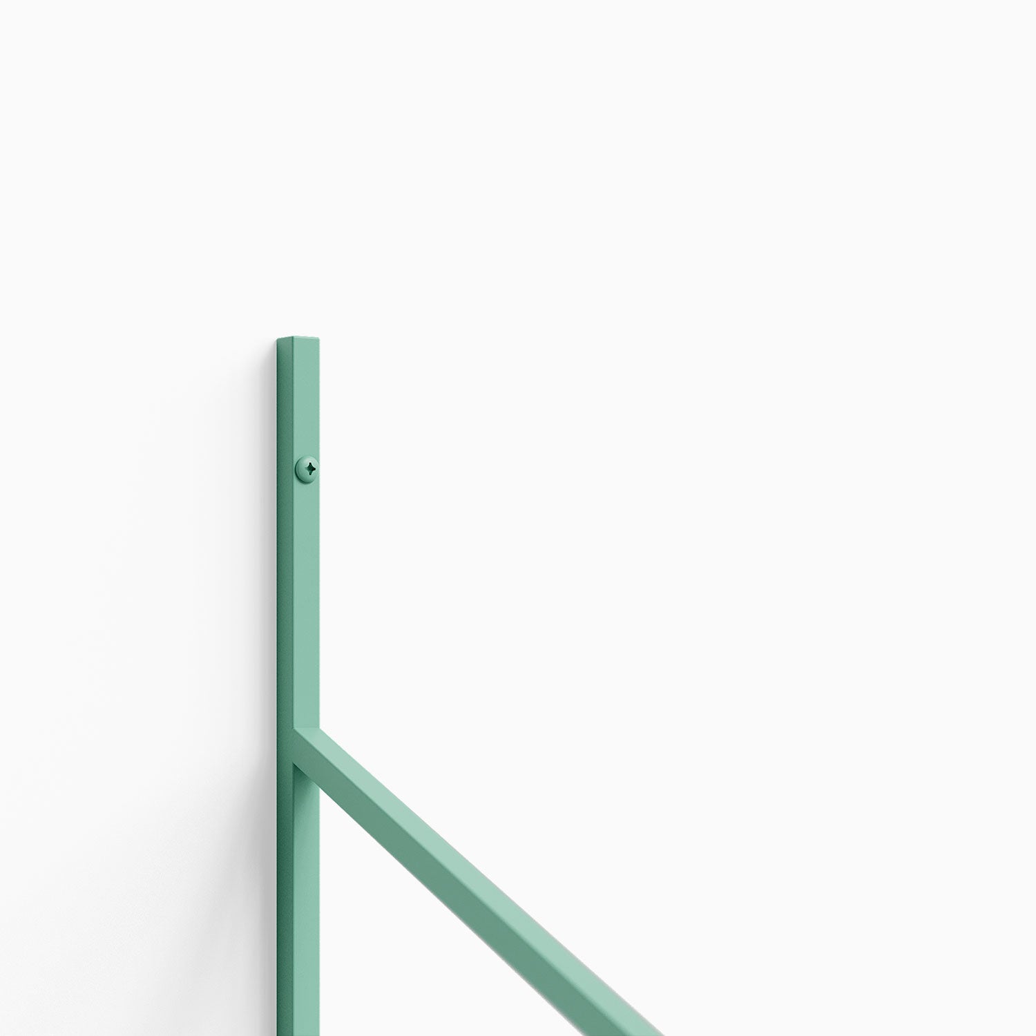 Verne 4 Tiered Shelf Bracket in aquasocks steel for minimalist wall shelf brackets and floating shelf hardware