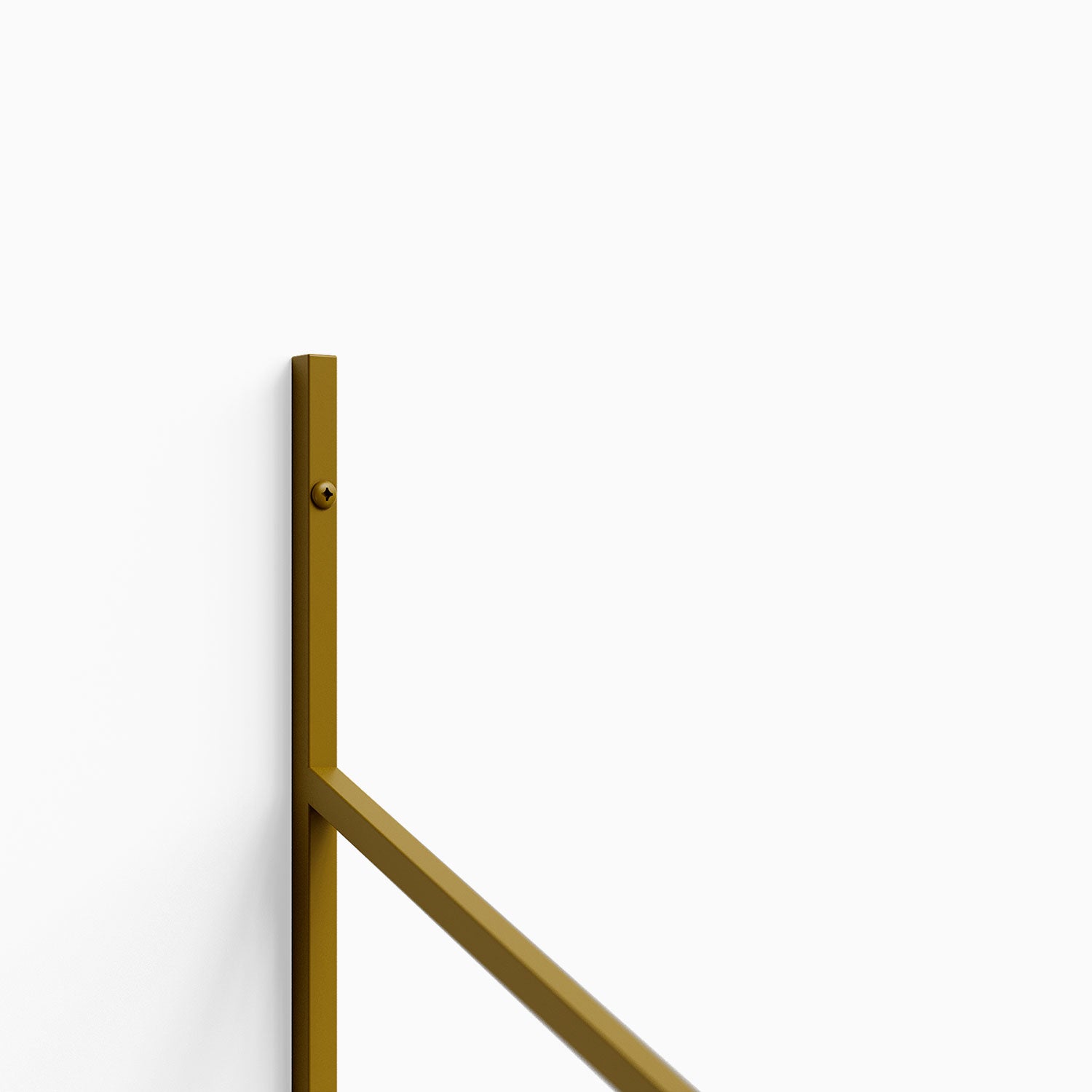 Verne 4 Tiered Shelf Bracket in deep golden steel for durable floating shelf hardware and sleek wall display ledges
