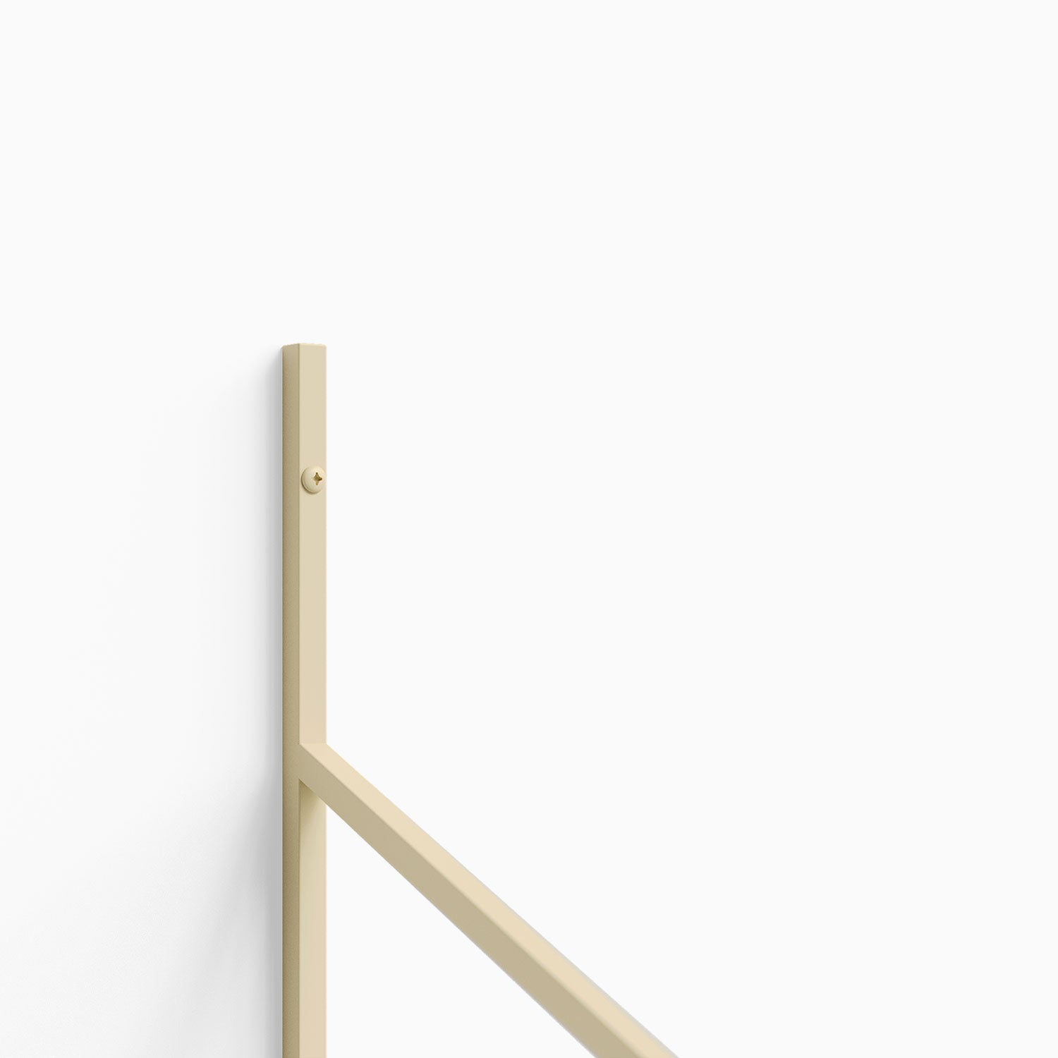 Verne 4 Tiered Shelf Bracket in soft dune steel for sleek minimalist floating shelf hardware and display ledges