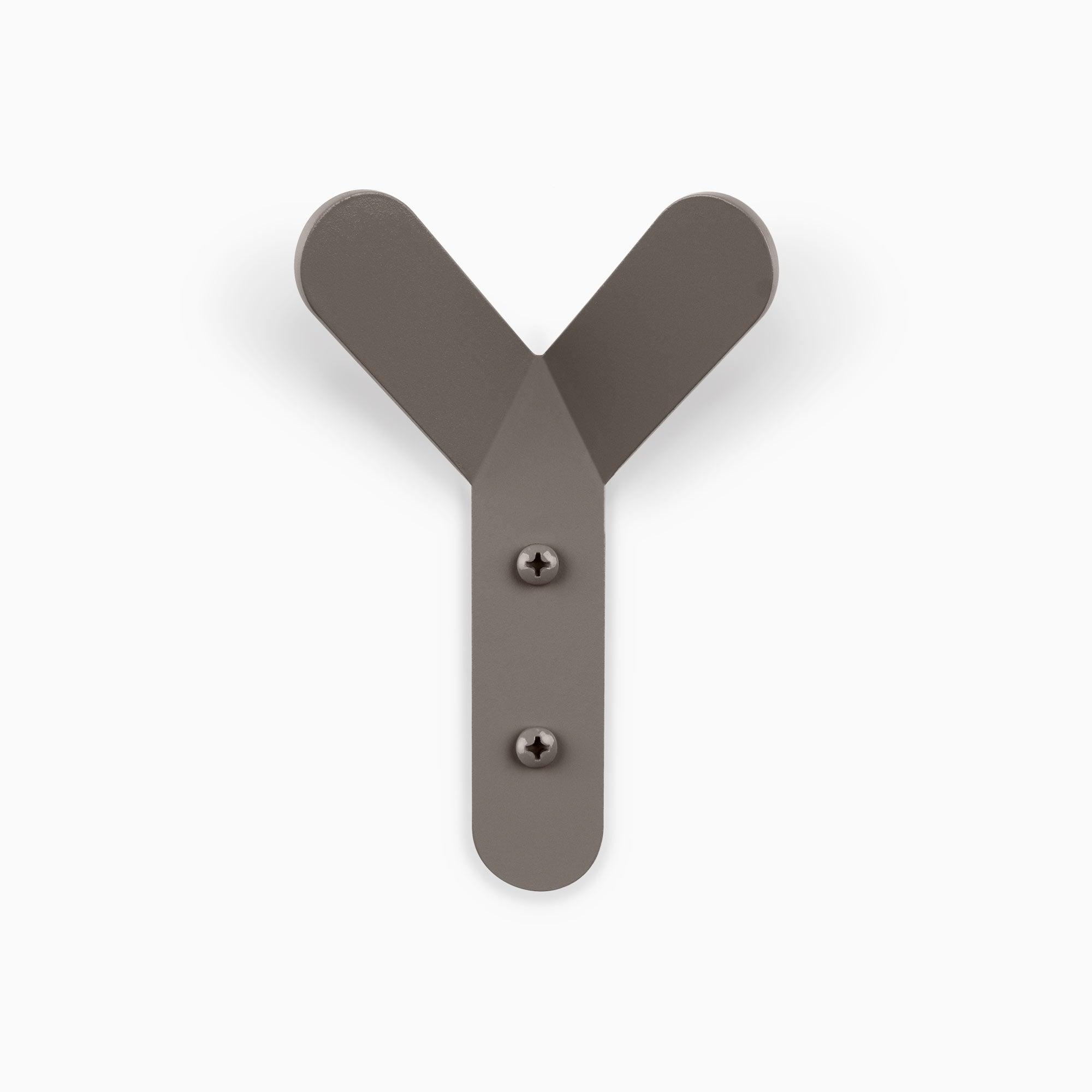 Why Not Wall Hook in arsenic matte steel with Y-shaped minimalist design for versatile wall organization by Shelfology