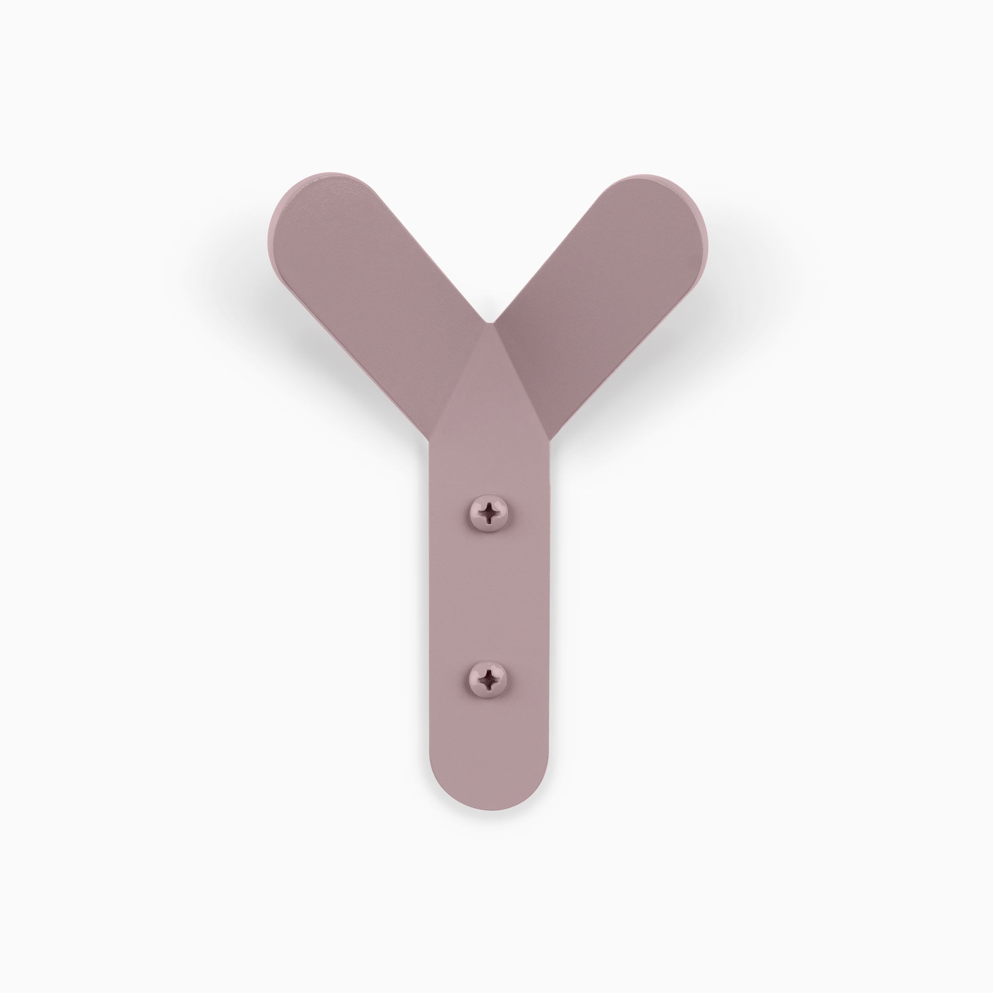 Why Not Wall Hook in dusky purple steel with a modern Y shape for durable and stylish wall hooks by Shelfology