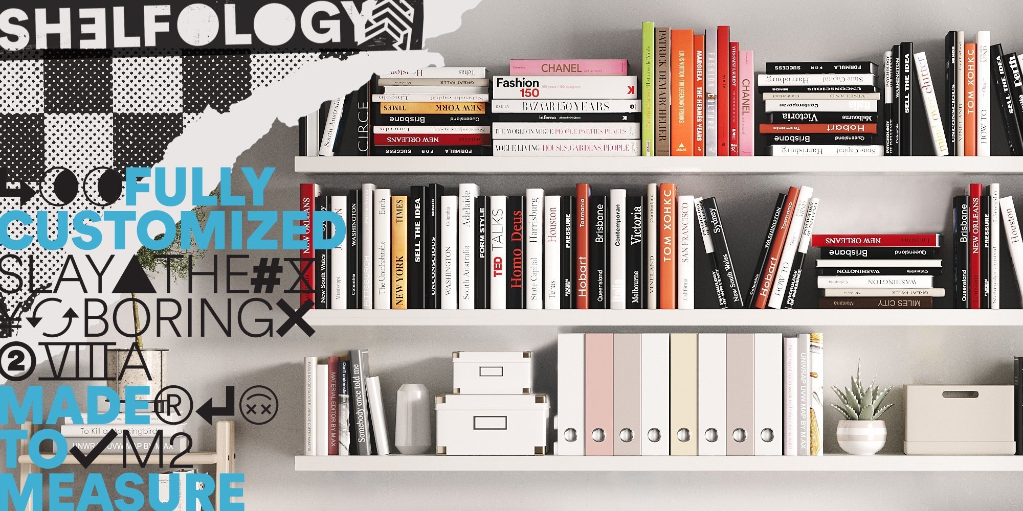 YES! Shelfology floating shelves are strong enough to hold a library of books!