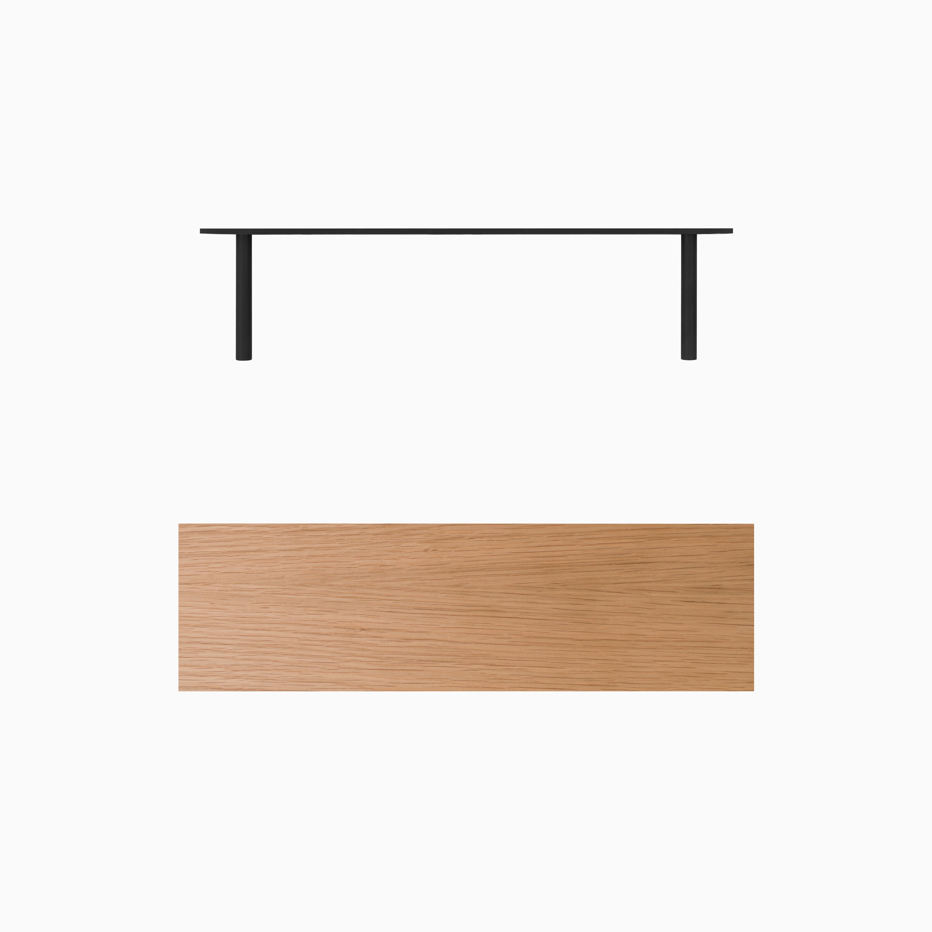 Aksel LED White Oak Floating Shelf