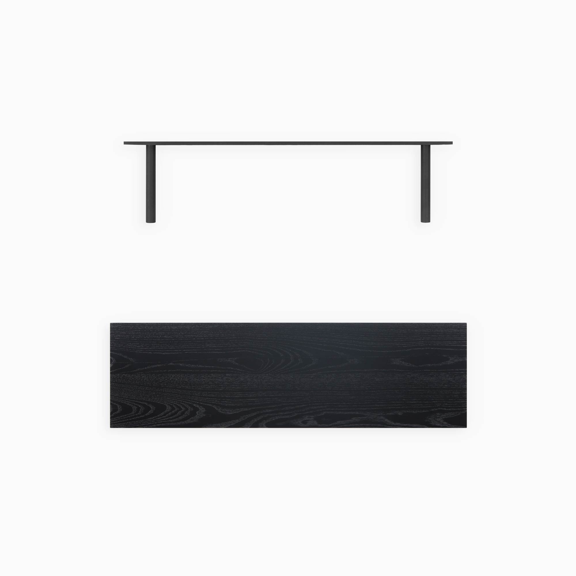 Aksel Black Ash Floating Shelf