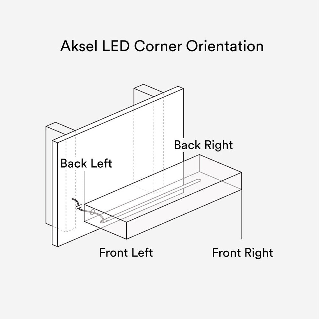 Aksel LED Concretey Floating Shelf