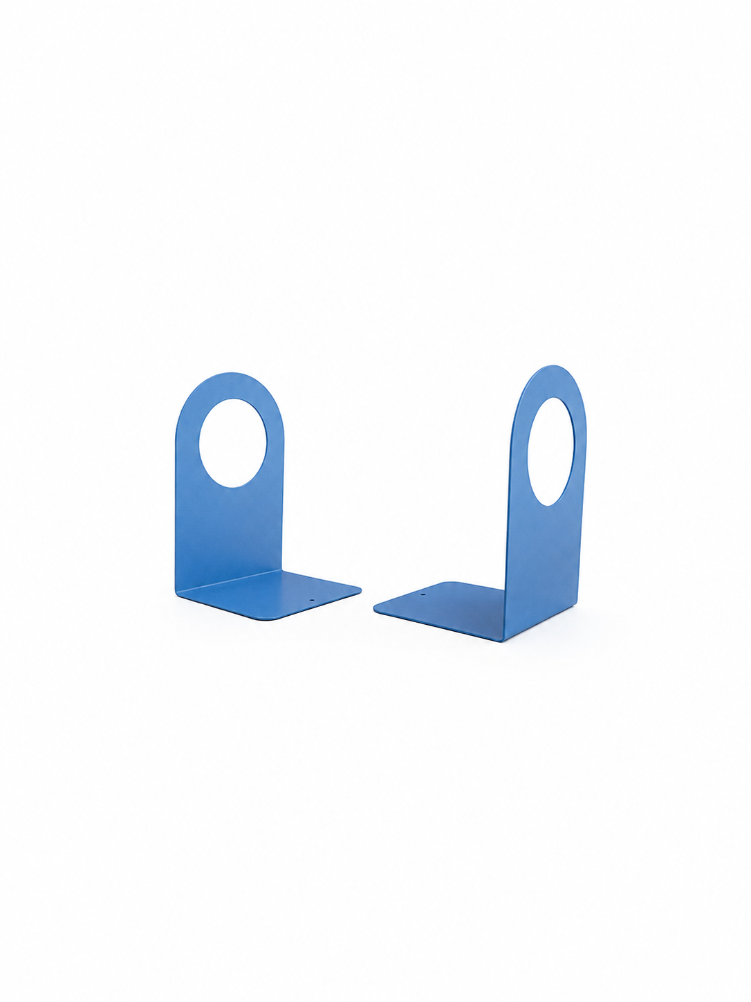 Geo Bookend Tall Open Round — Shelf Geek Blue — 8" x 5" — (Set of Two) Clearance