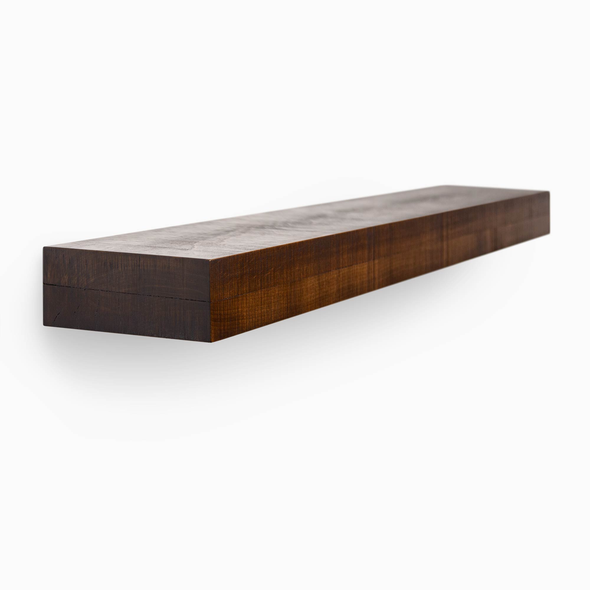 Glenn Espresso Rustic Floating Mantel