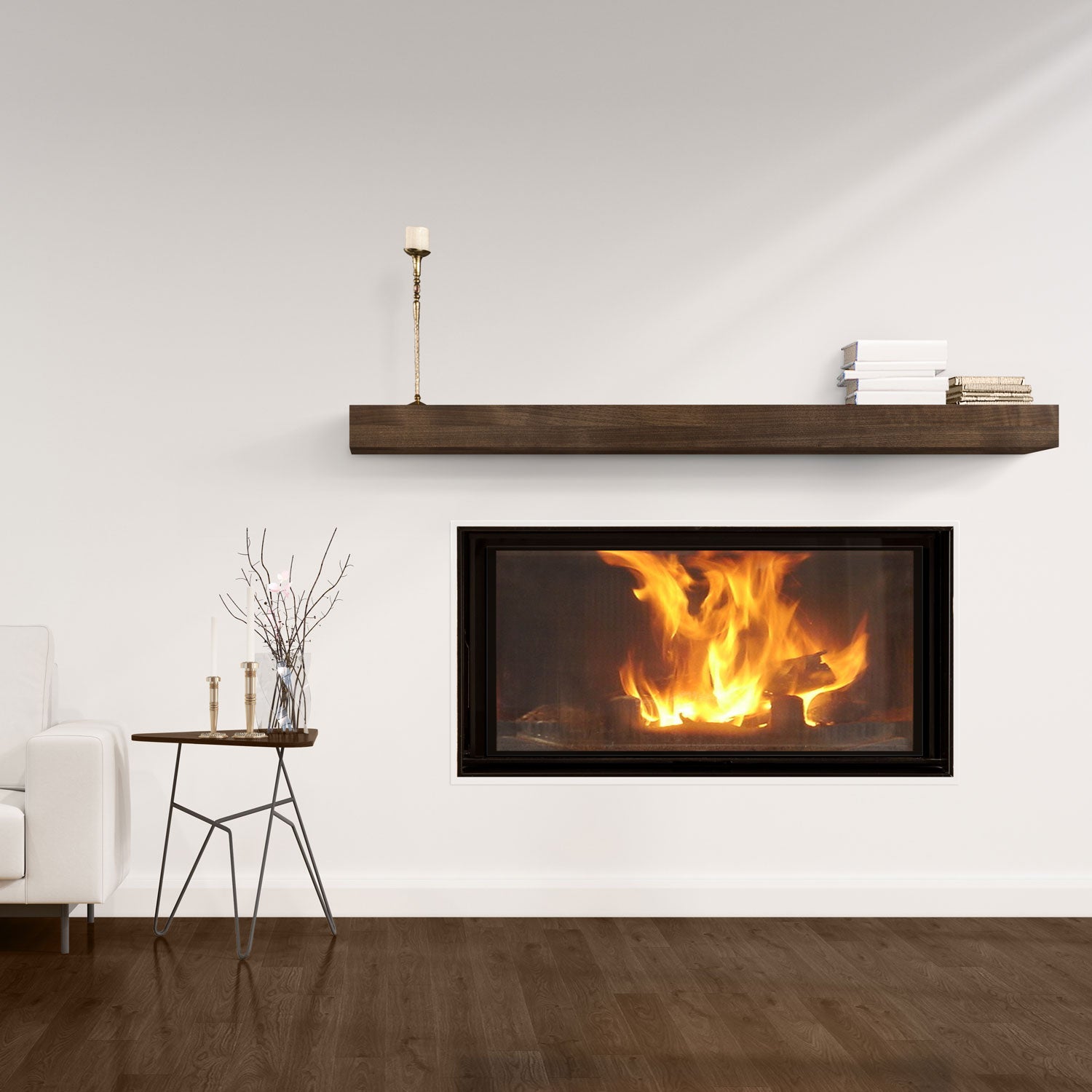 Glenn Espresso Floating Mantel