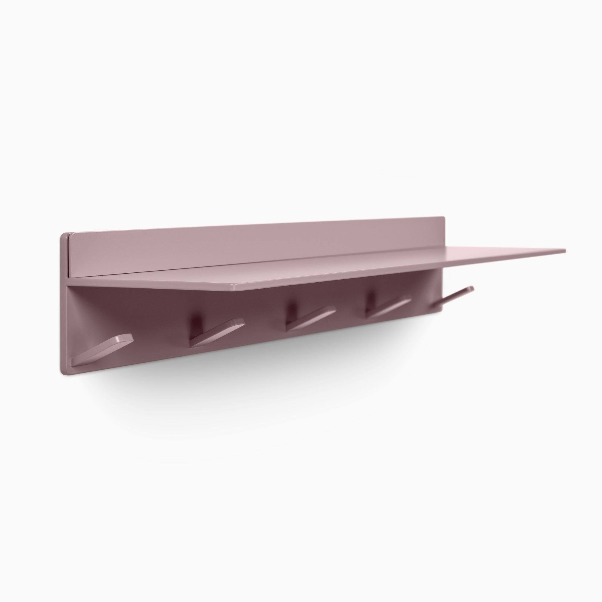 Tromso Steel Floating Shelf + Coat Rack