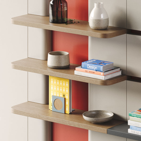 White Oak Rounded Floating Shelf | Aksel by Shelfology