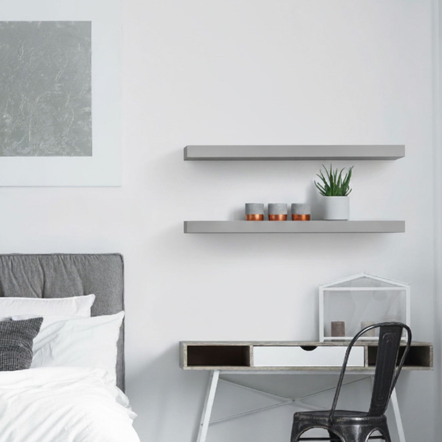 Aksel Inlay Arsenic Floating Shelf