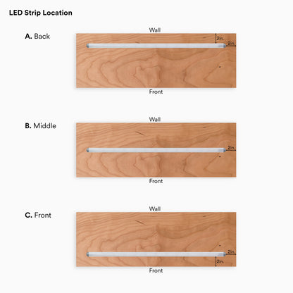 Aksel LED Cherry Floating Shelf