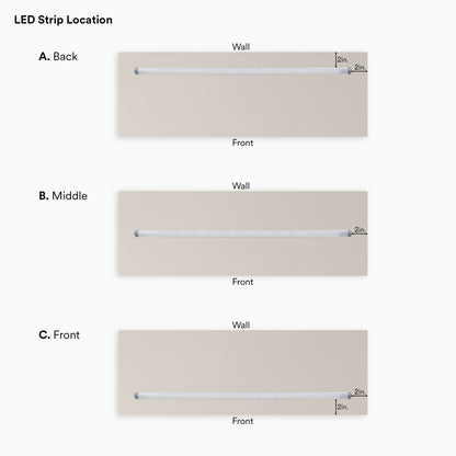 Aksel LED Concretey Floating Shelf