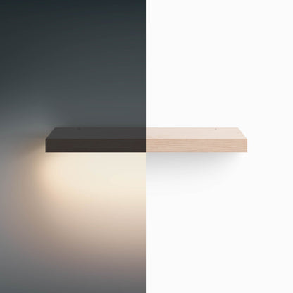 Aksel LED Glazed White Oak Floating Shelf