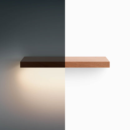 Aksel LED Mahogany Floating Shelf